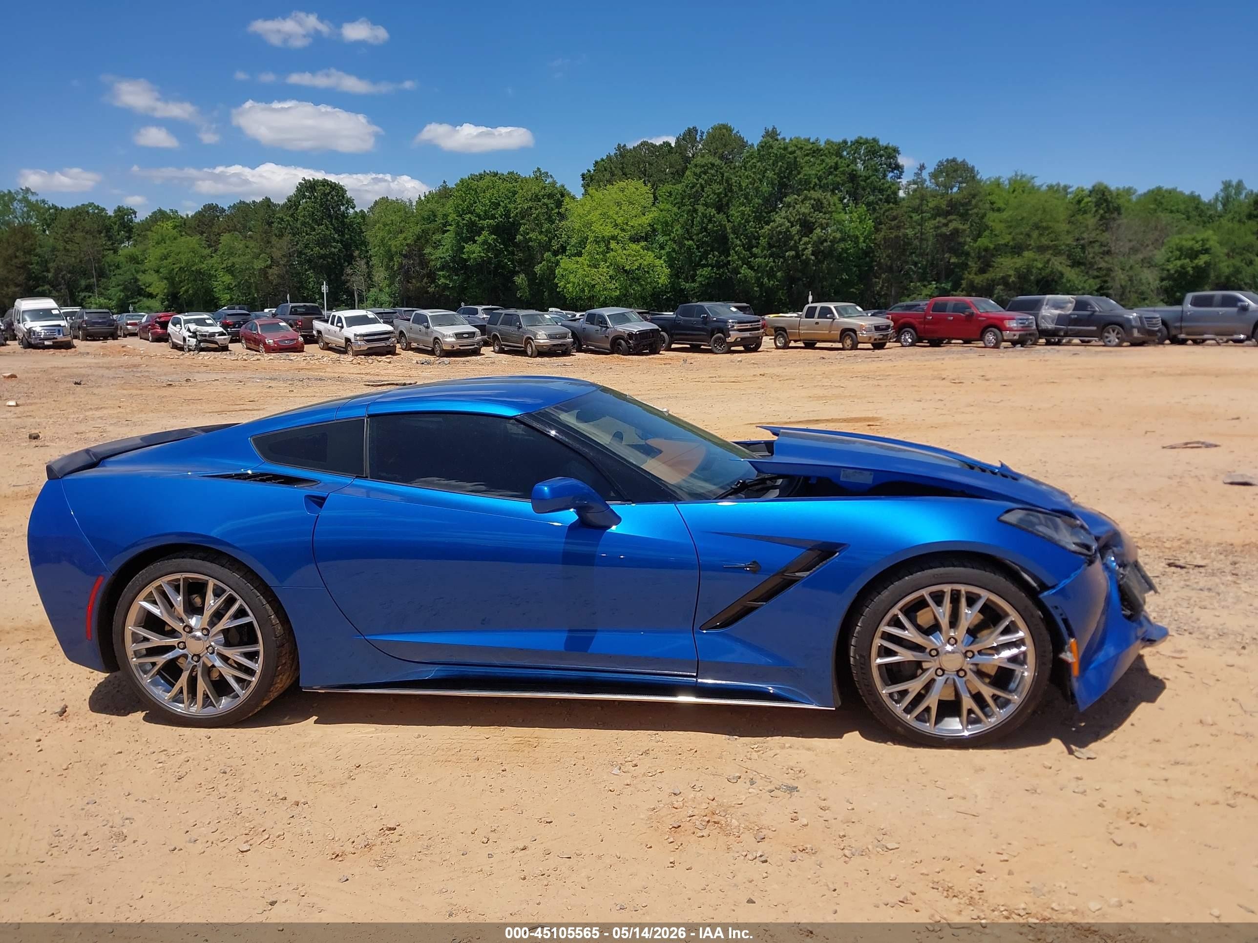 2015 Chevrolet Corvette Stingray Z51 Blue vin: 1G1YM2D75F5124439