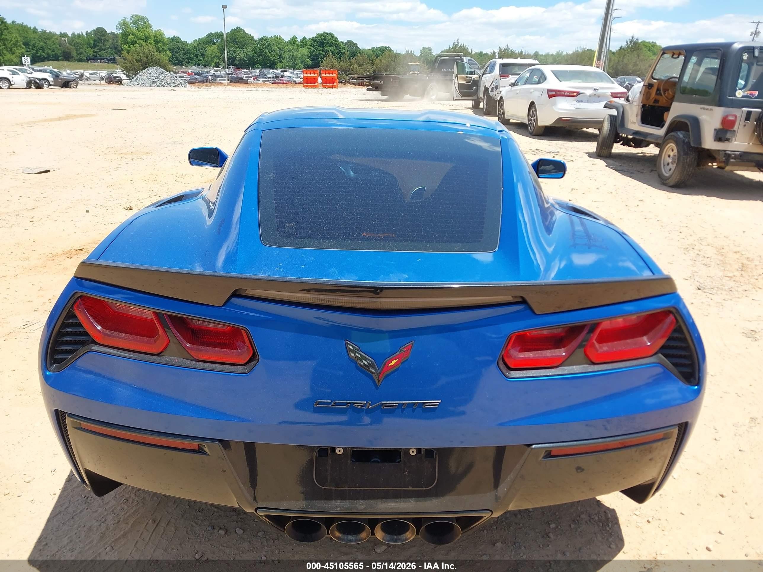 2015 Chevrolet Corvette Stingray Z51 Blue vin: 1G1YM2D75F5124439