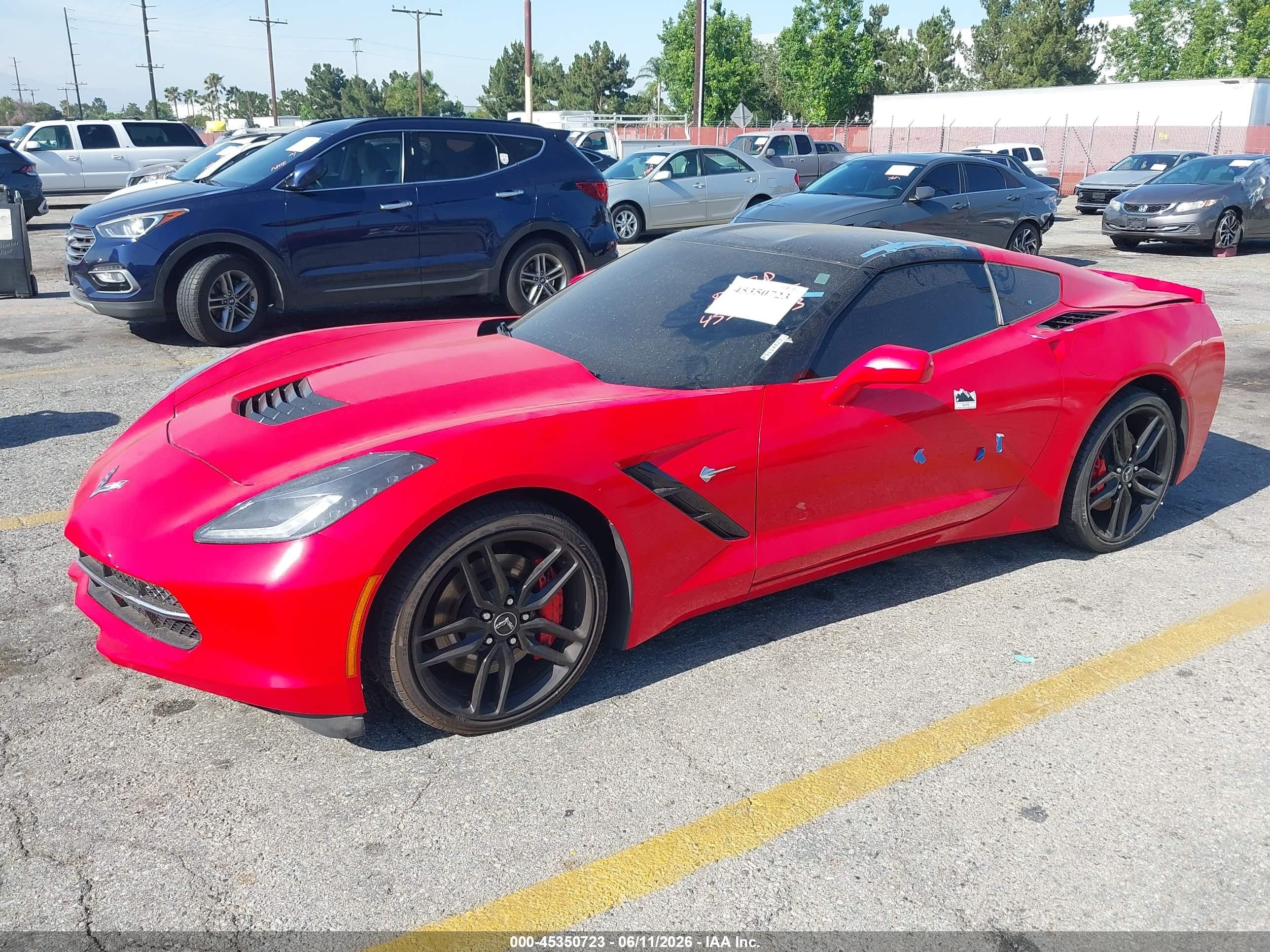 2015 Chevrolet Corvette Stingray Z51 Красный vin: 1G1YM2D76F5114423