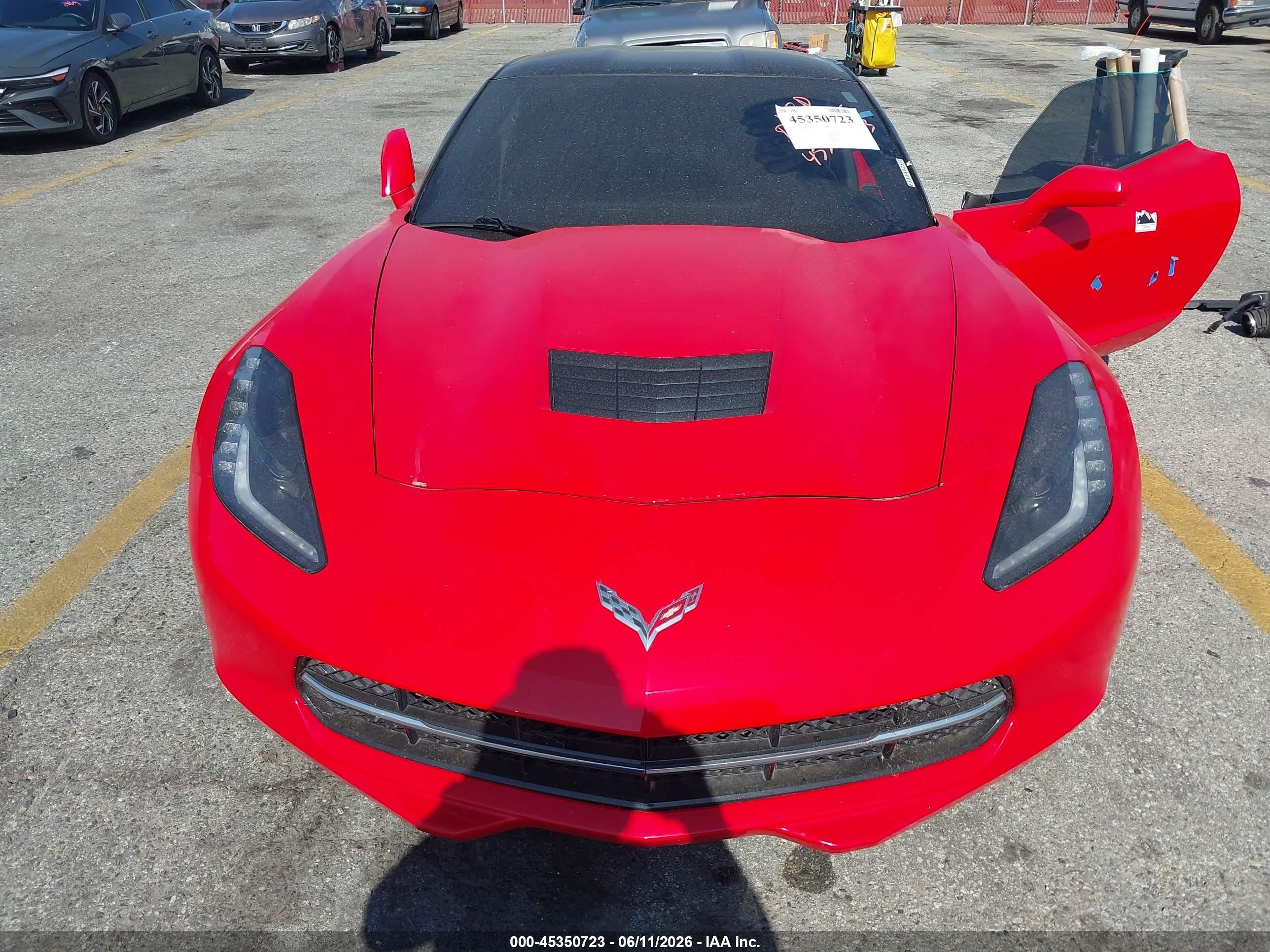 2015 Chevrolet Corvette Stingray Z51 Красный vin: 1G1YM2D76F5114423