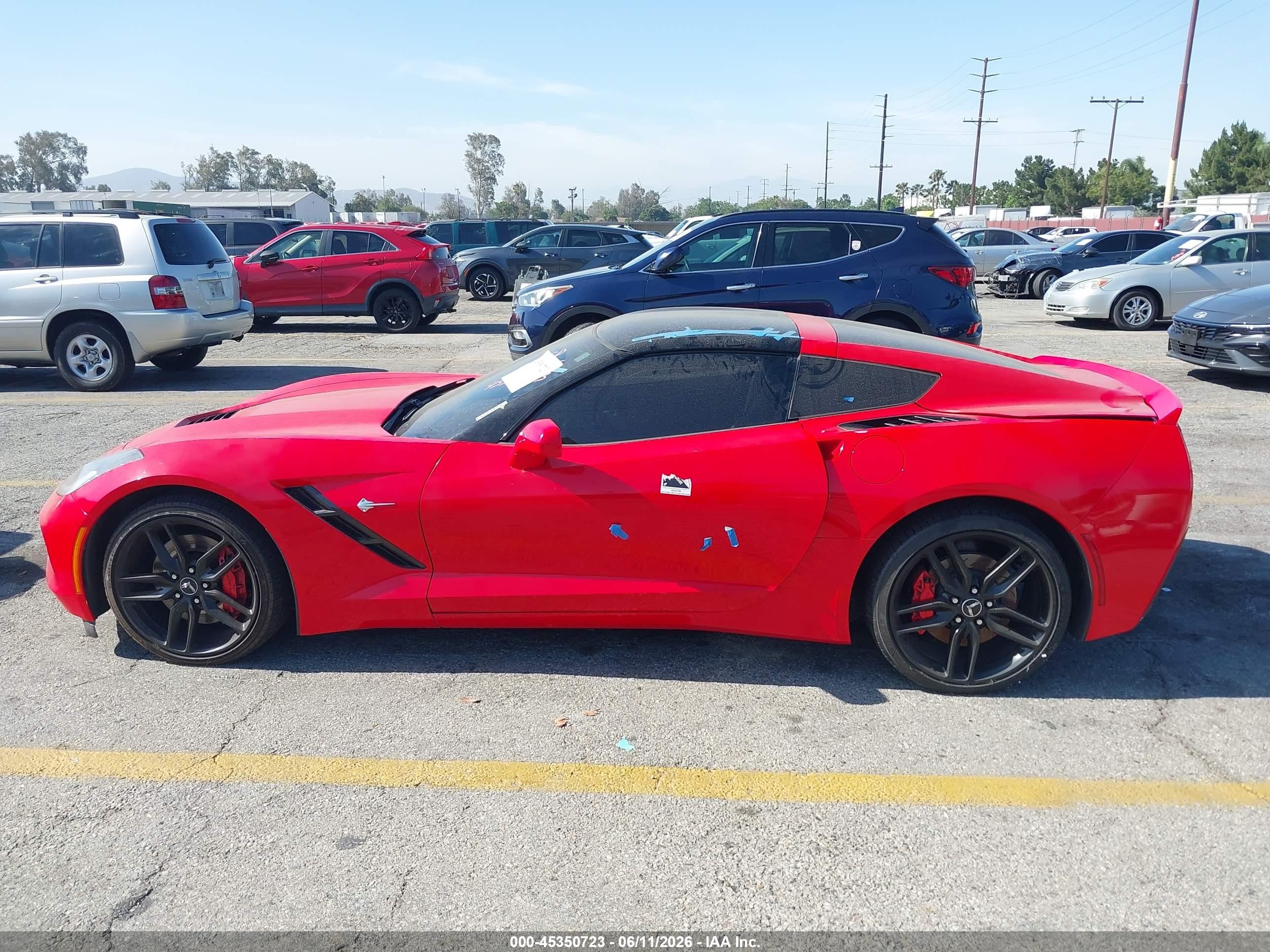 2015 Chevrolet Corvette Stingray Z51 Красный vin: 1G1YM2D76F5114423