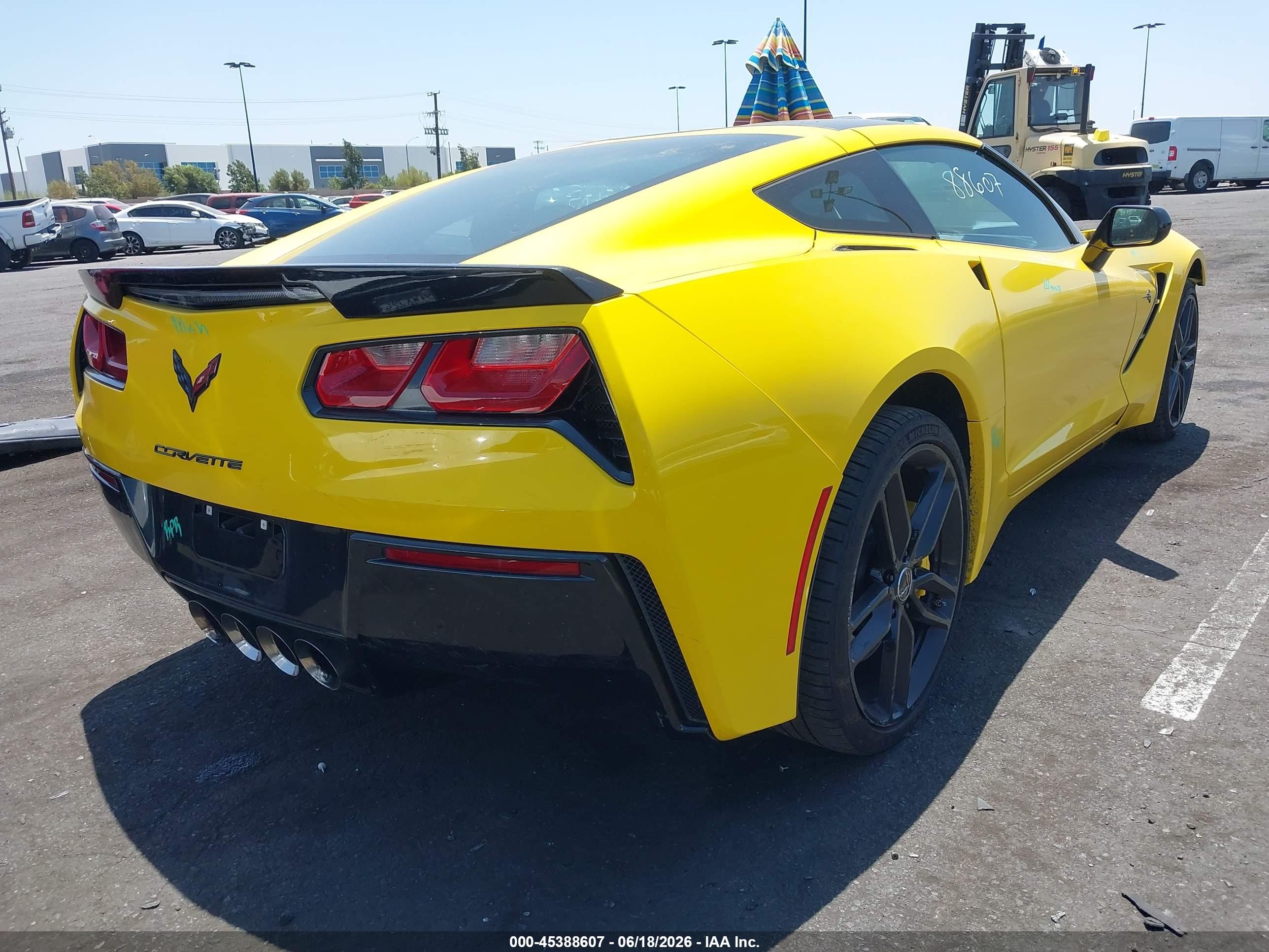 2015 Chevrolet Corvette Stingray Z51 Желтый vin: 1G1YM2D79F5108079
