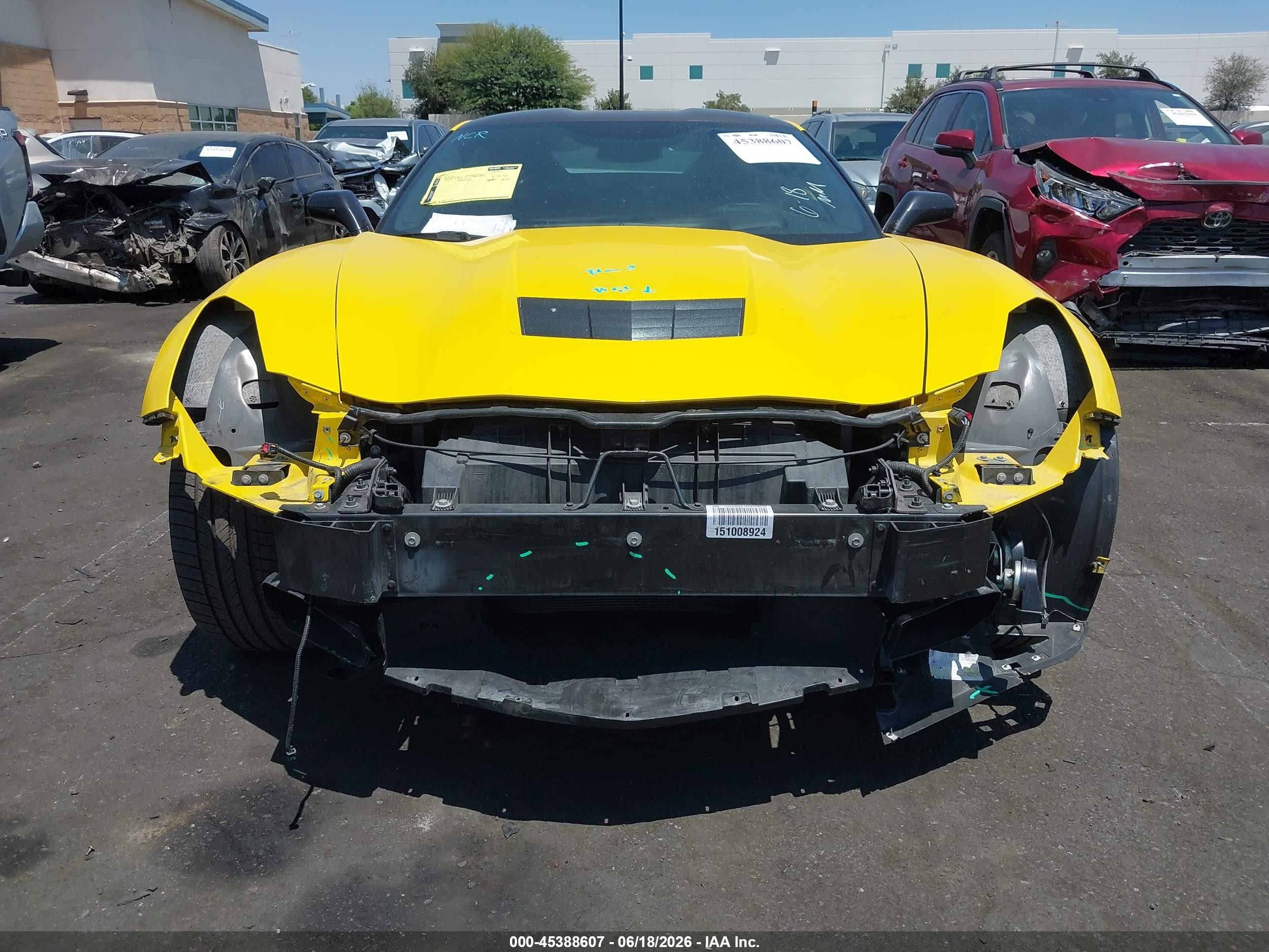 2015 Chevrolet Corvette Stingray Z51 Желтый vin: 1G1YM2D79F5108079