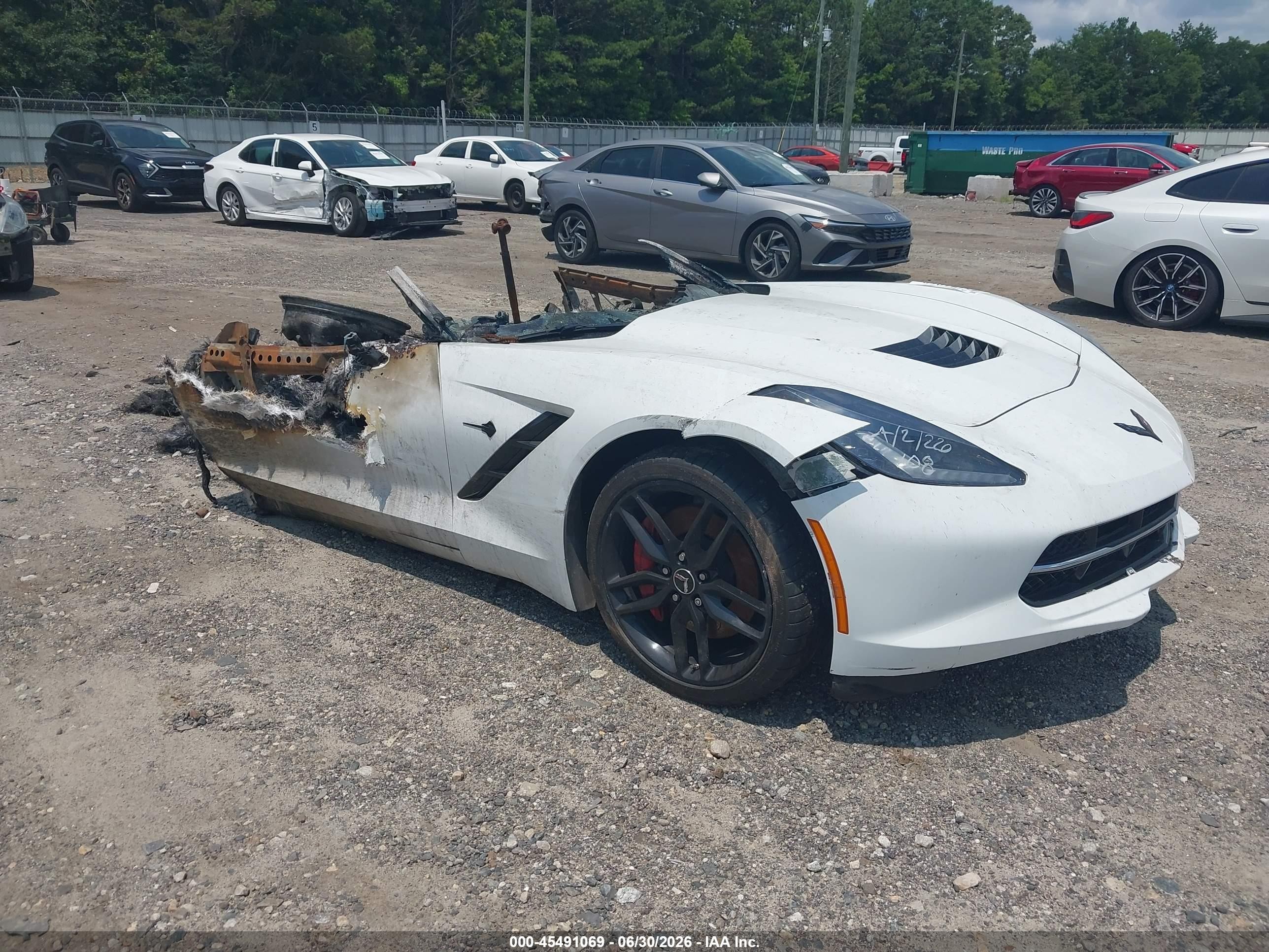 2015 Chevrolet Corvette Stingray Z51 White vin: 1G1YM3D73F5118497
