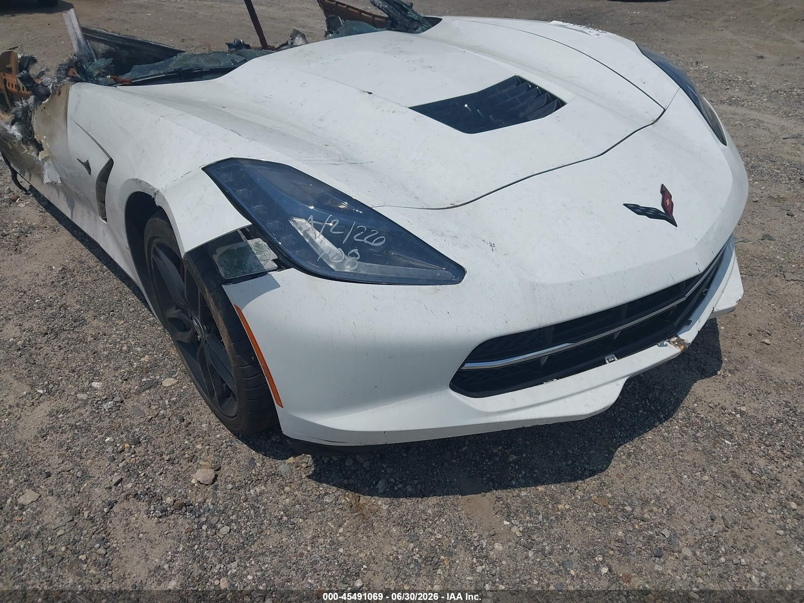 2015 Chevrolet Corvette Stingray Z51 White vin: 1G1YM3D73F5118497