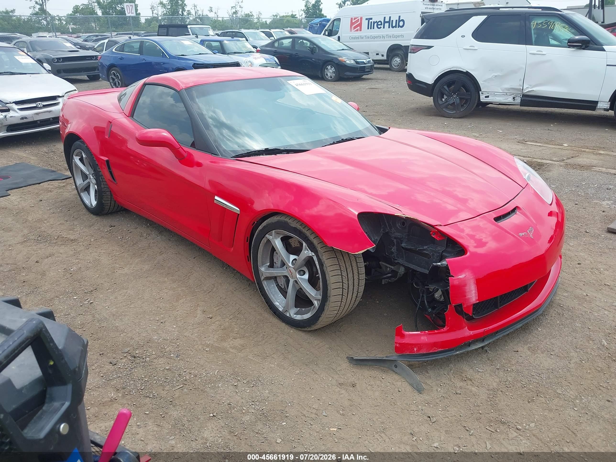 2013 Chevrolet Corvette Grand Sport Красный vin: 1G1YP2DW2D5104189