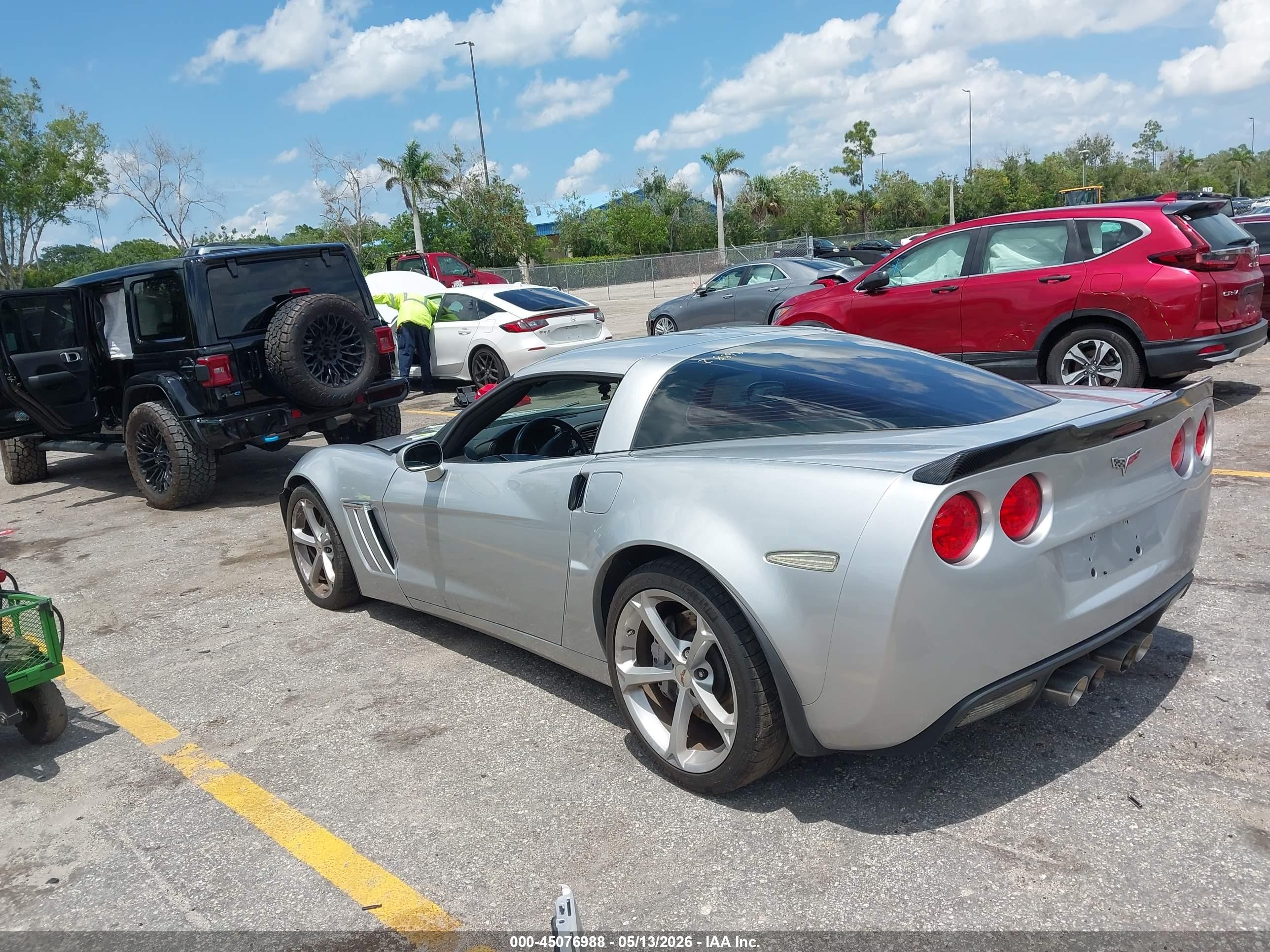 2013 Chevrolet Corvette Grand Sport Silver vin: 1G1YP2DW7D5106276