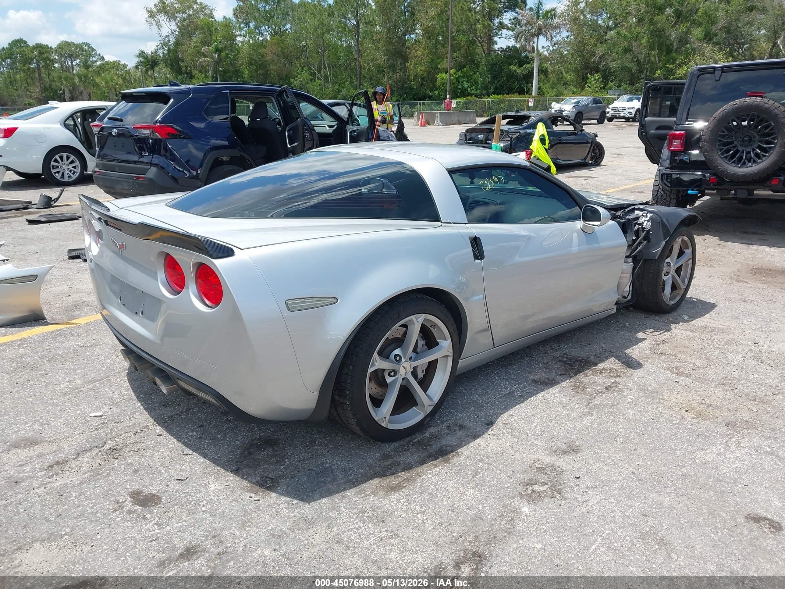 2013 Chevrolet Corvette Grand Sport Silver vin: 1G1YP2DW7D5106276