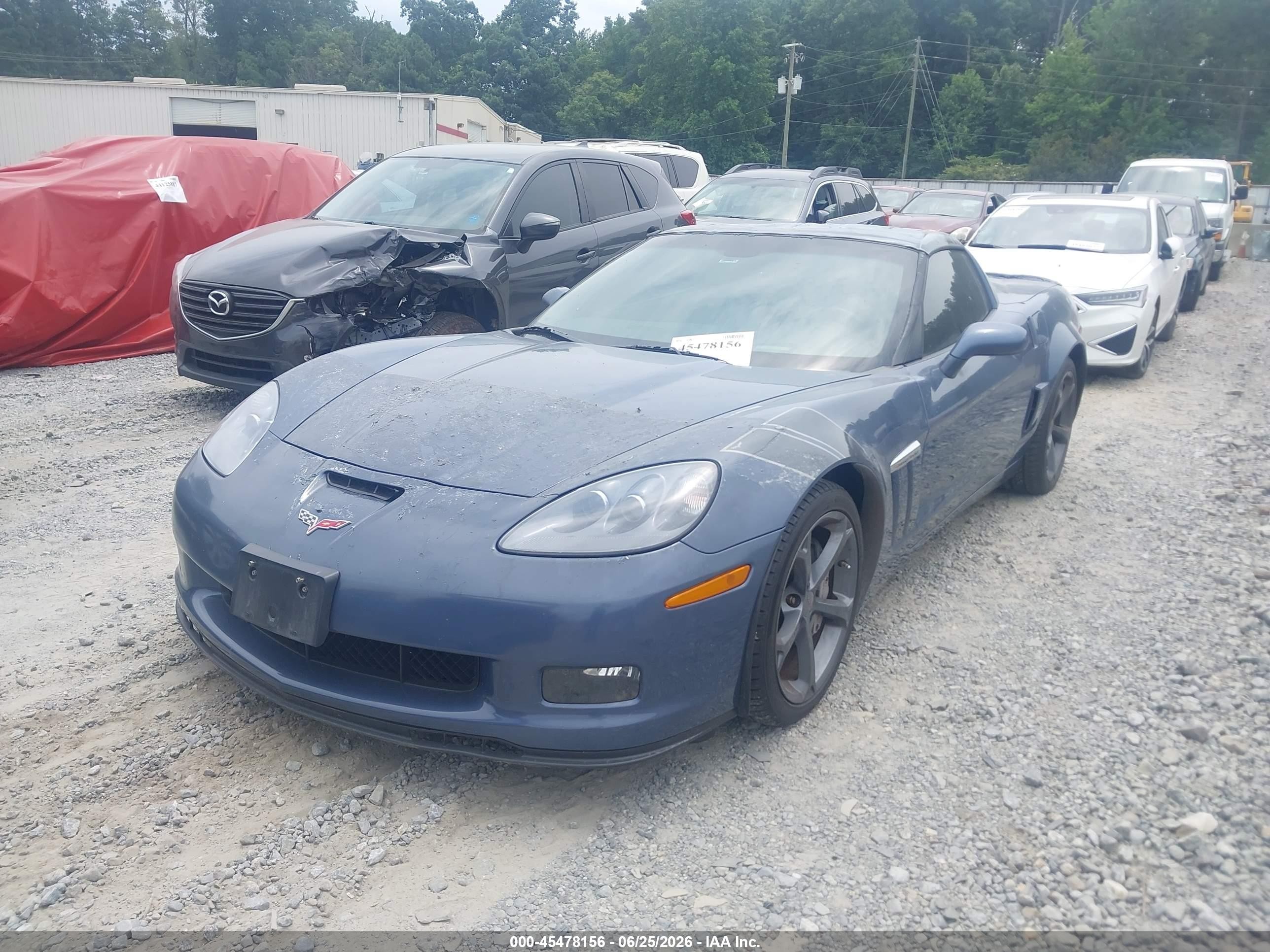 2011 Chevrolet Corvette Grand Sport Синий vin: 1G1YS2DW4B5109132