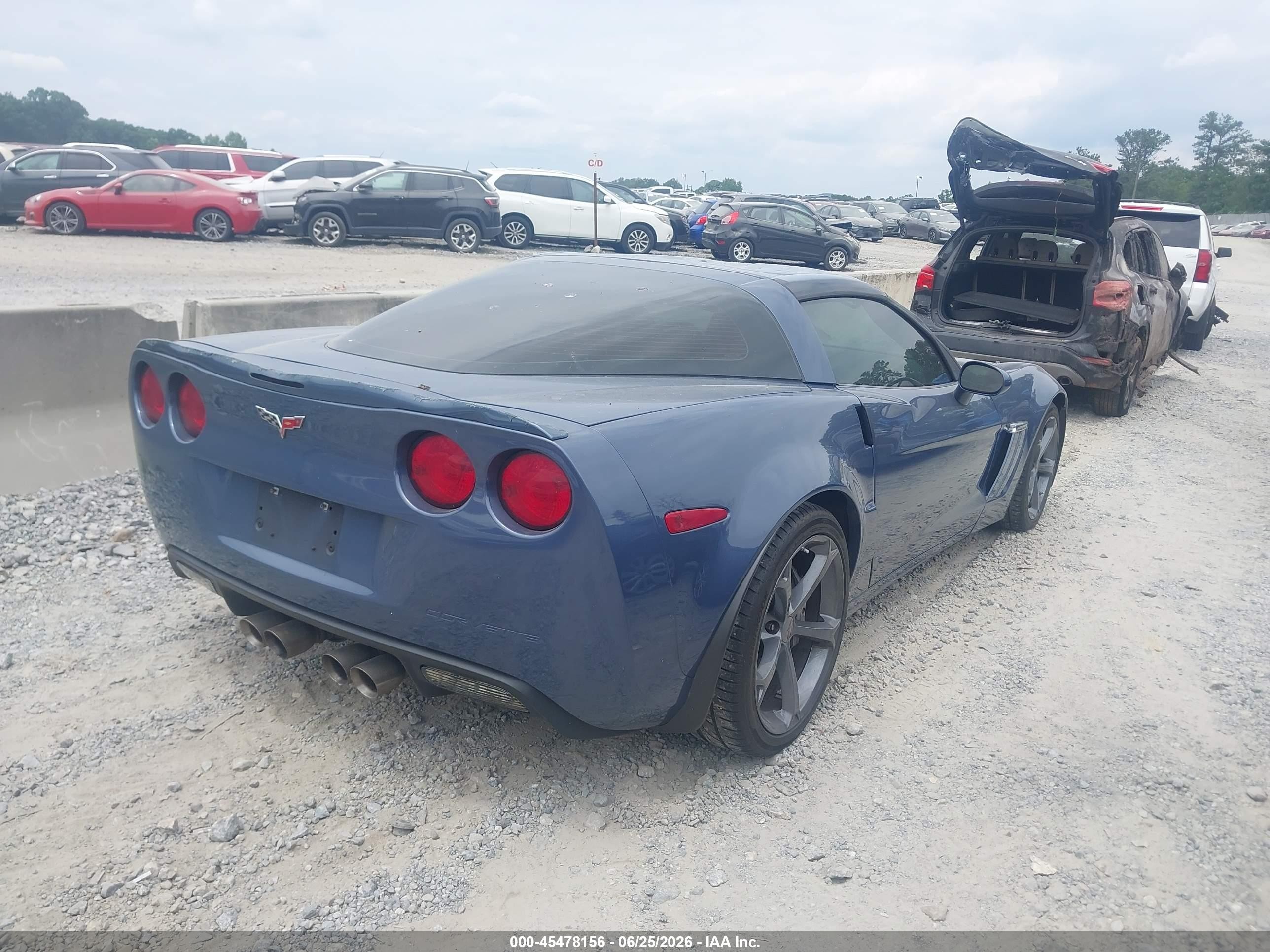2011 Chevrolet Corvette Grand Sport Синий vin: 1G1YS2DW4B5109132