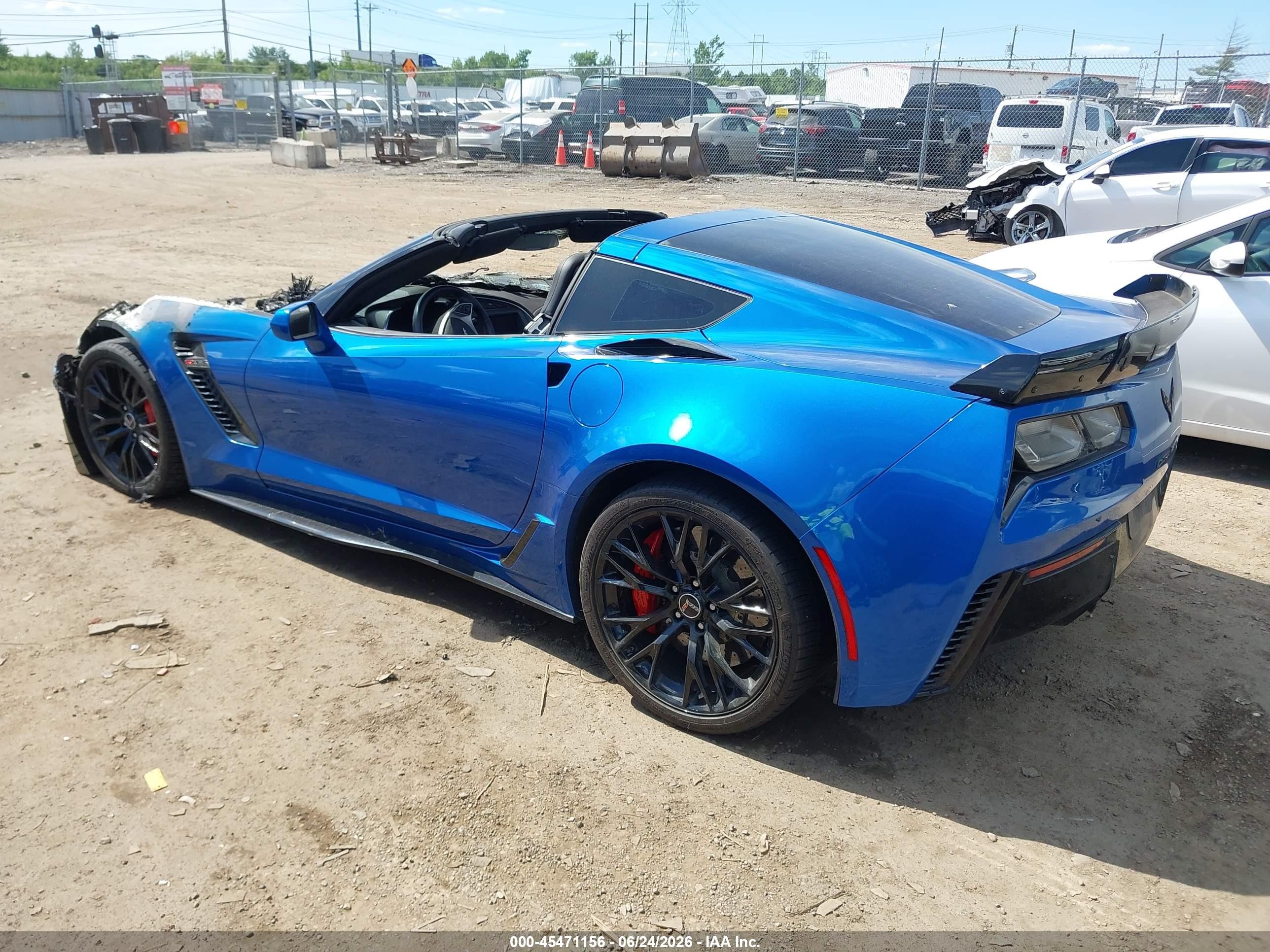 2015 Chevrolet Corvette Z06 Blue vin: 1G1YT2D62F5603640