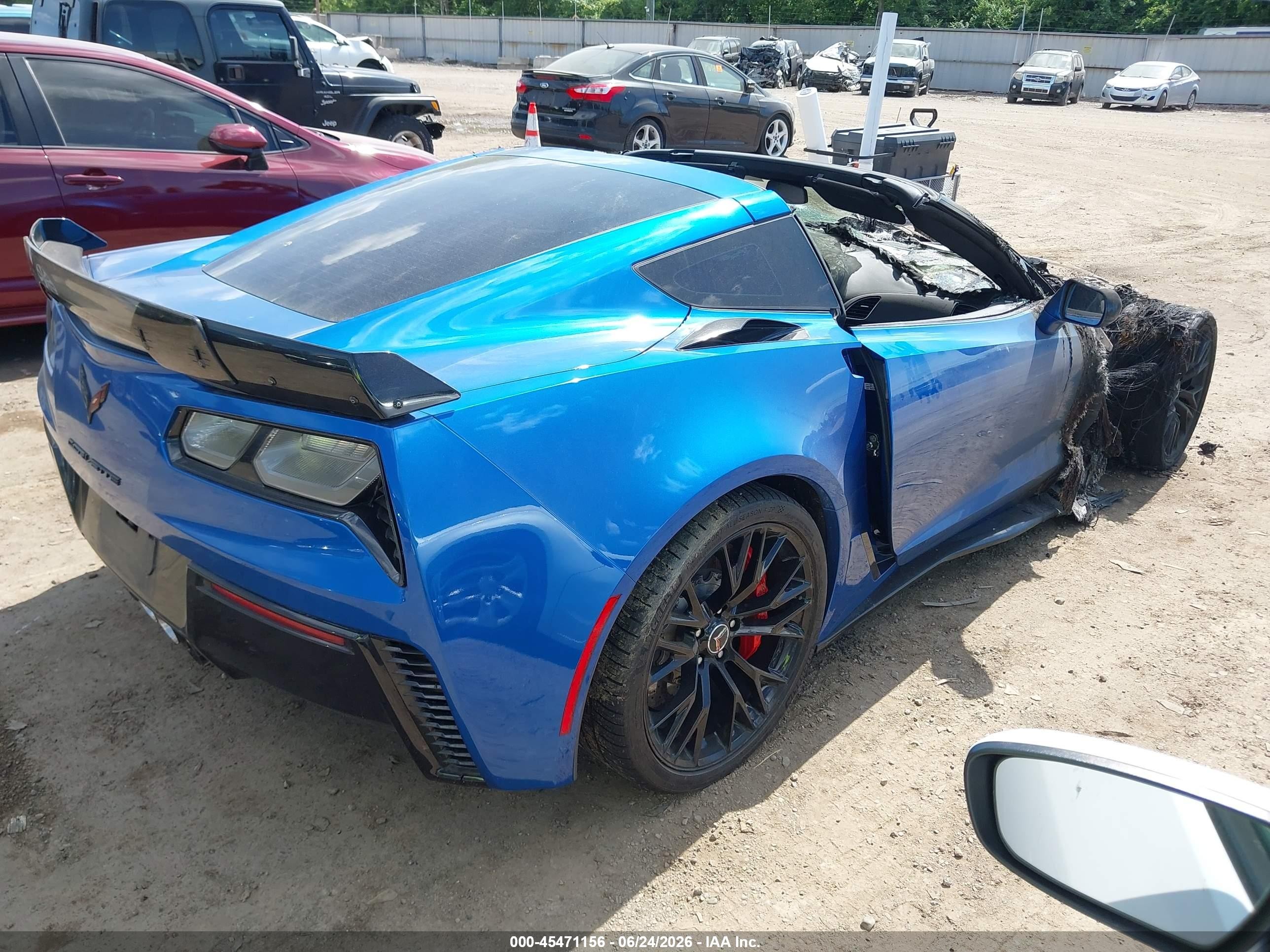 2015 Chevrolet Corvette Z06 Blue vin: 1G1YT2D62F5603640