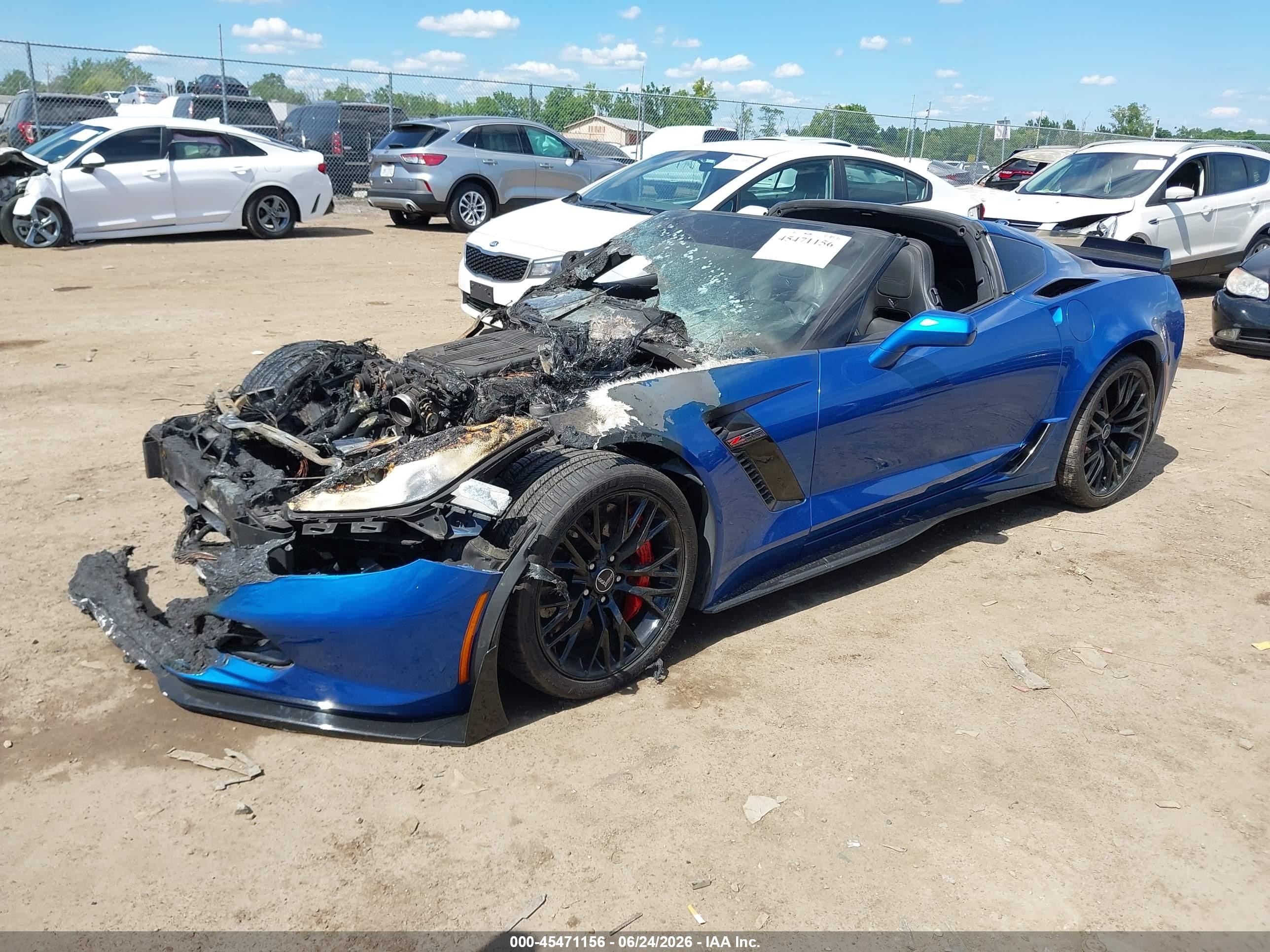 2015 Chevrolet Corvette Z06 Blue vin: 1G1YT2D62F5603640