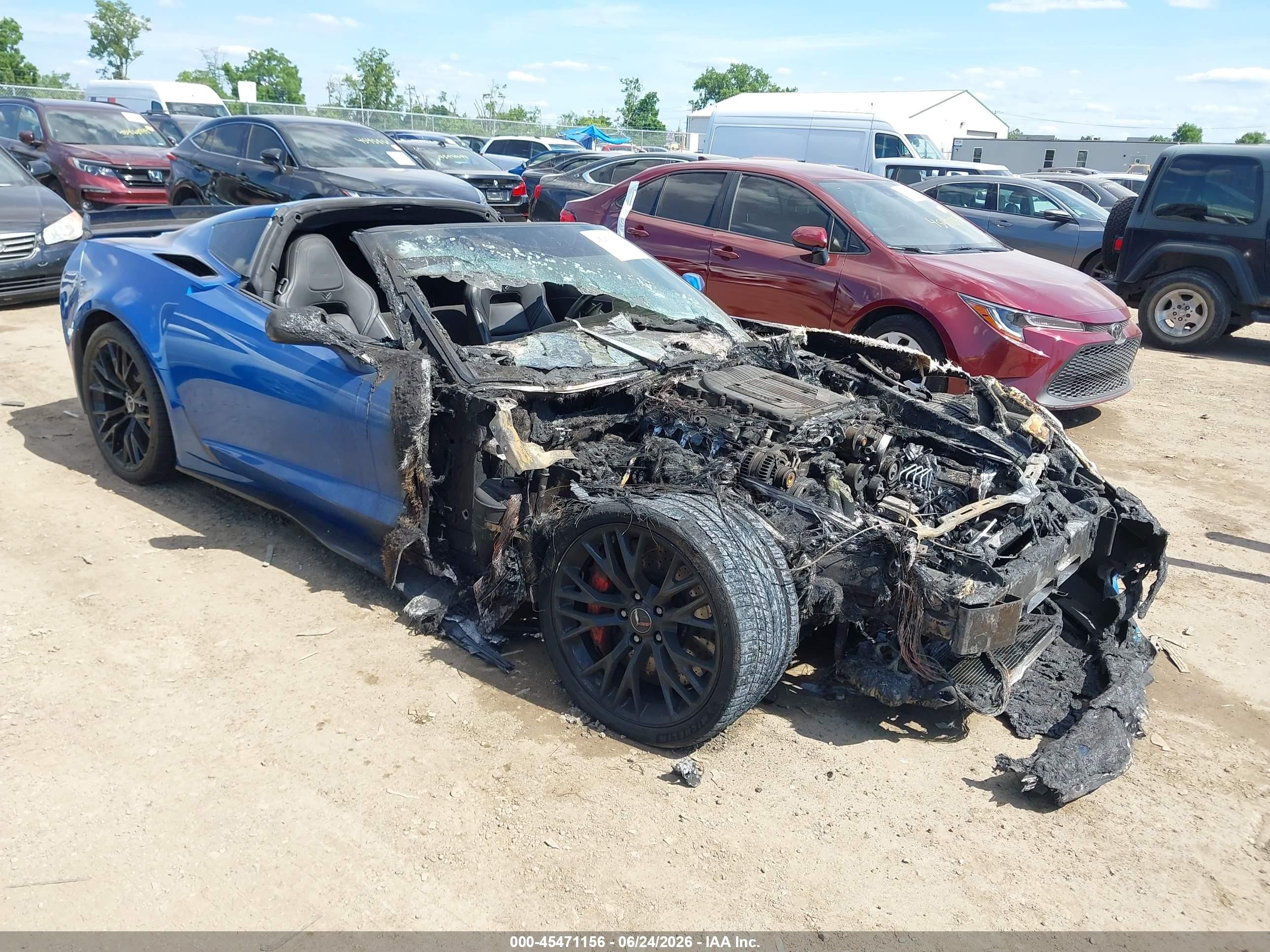 2015 Chevrolet Corvette Z06 Blue vin: 1G1YT2D62F5603640