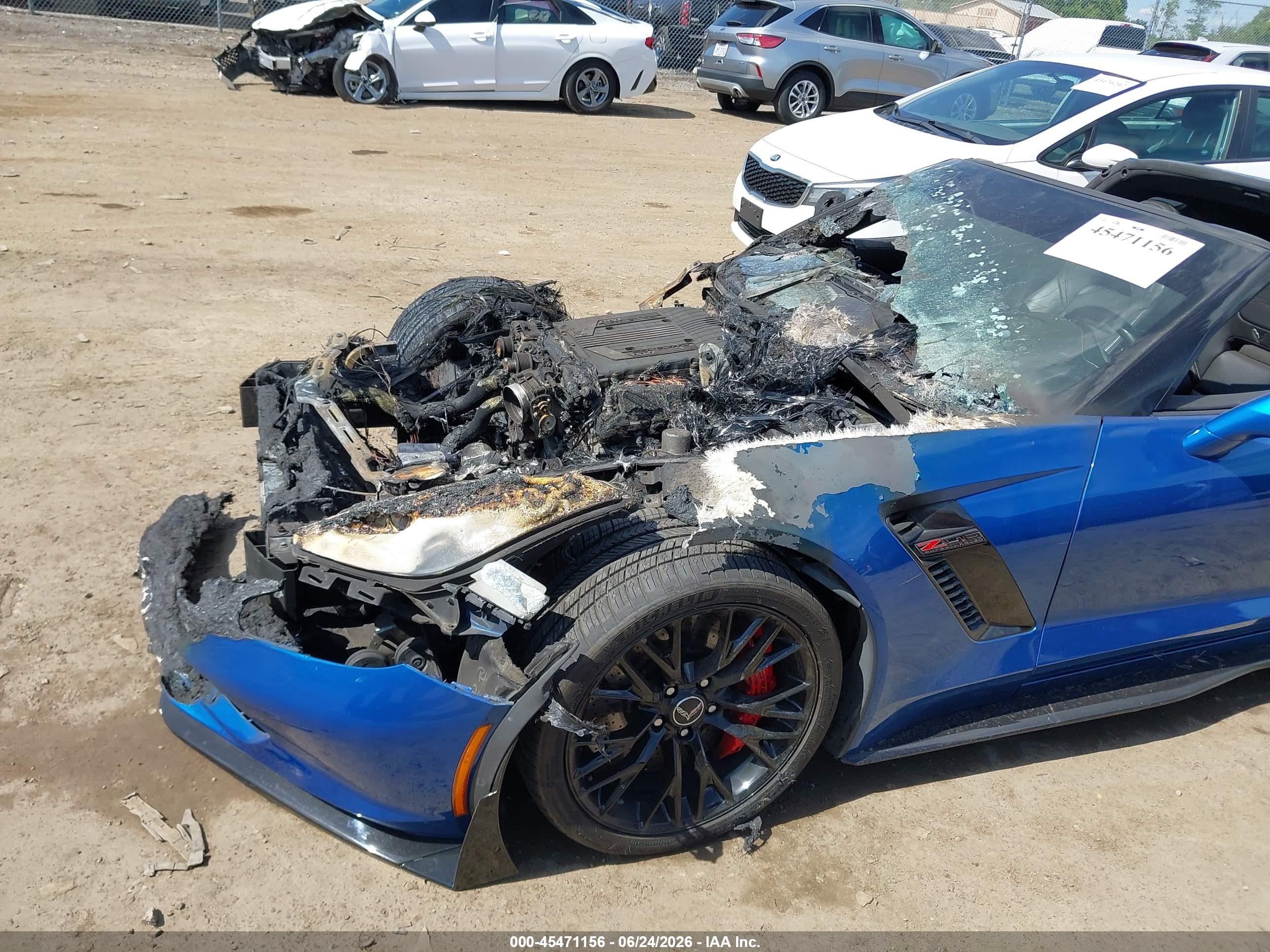 2015 Chevrolet Corvette Z06 Blue vin: 1G1YT2D62F5603640
