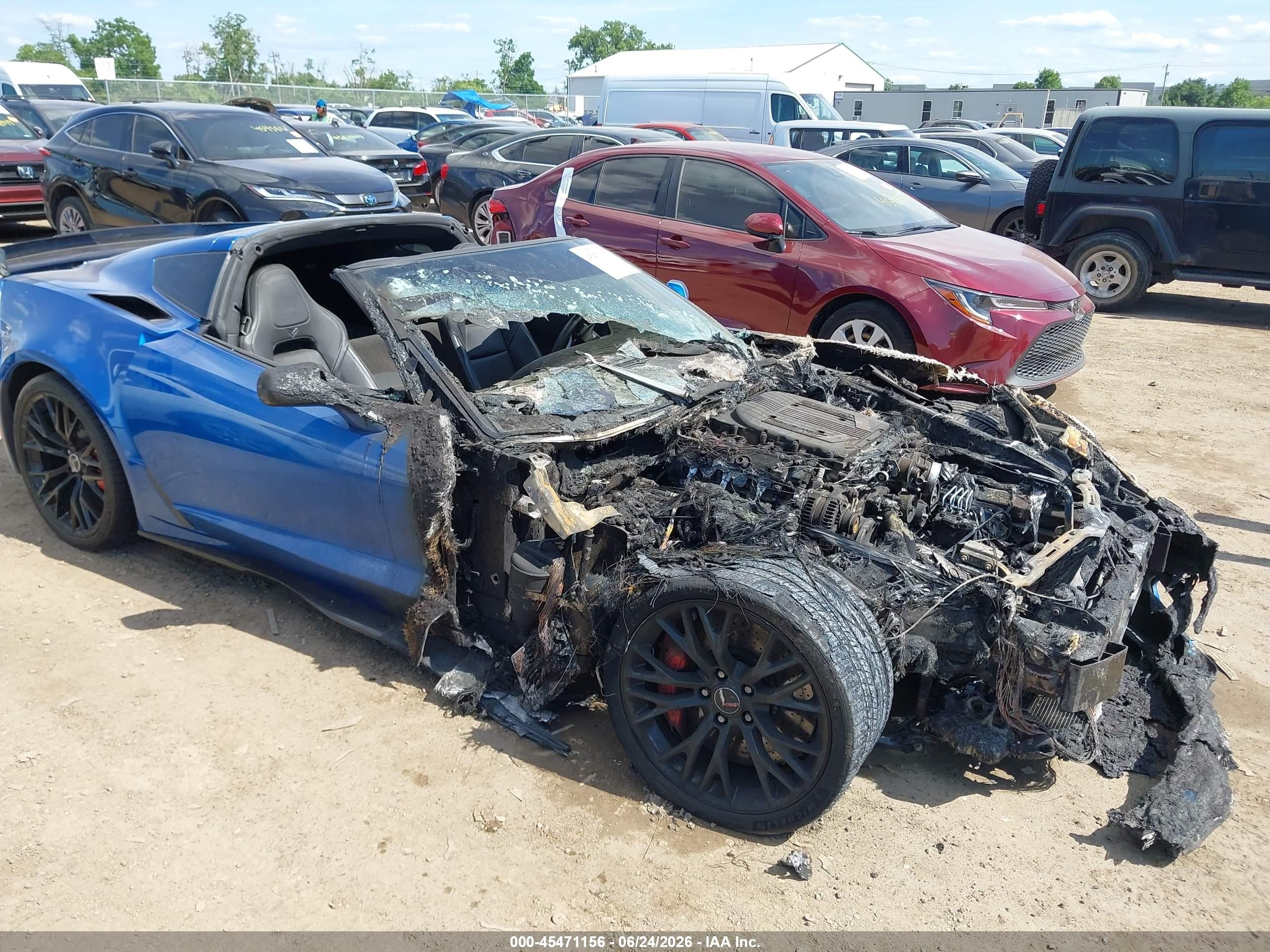 2015 Chevrolet Corvette Z06 Blue vin: 1G1YT2D62F5603640