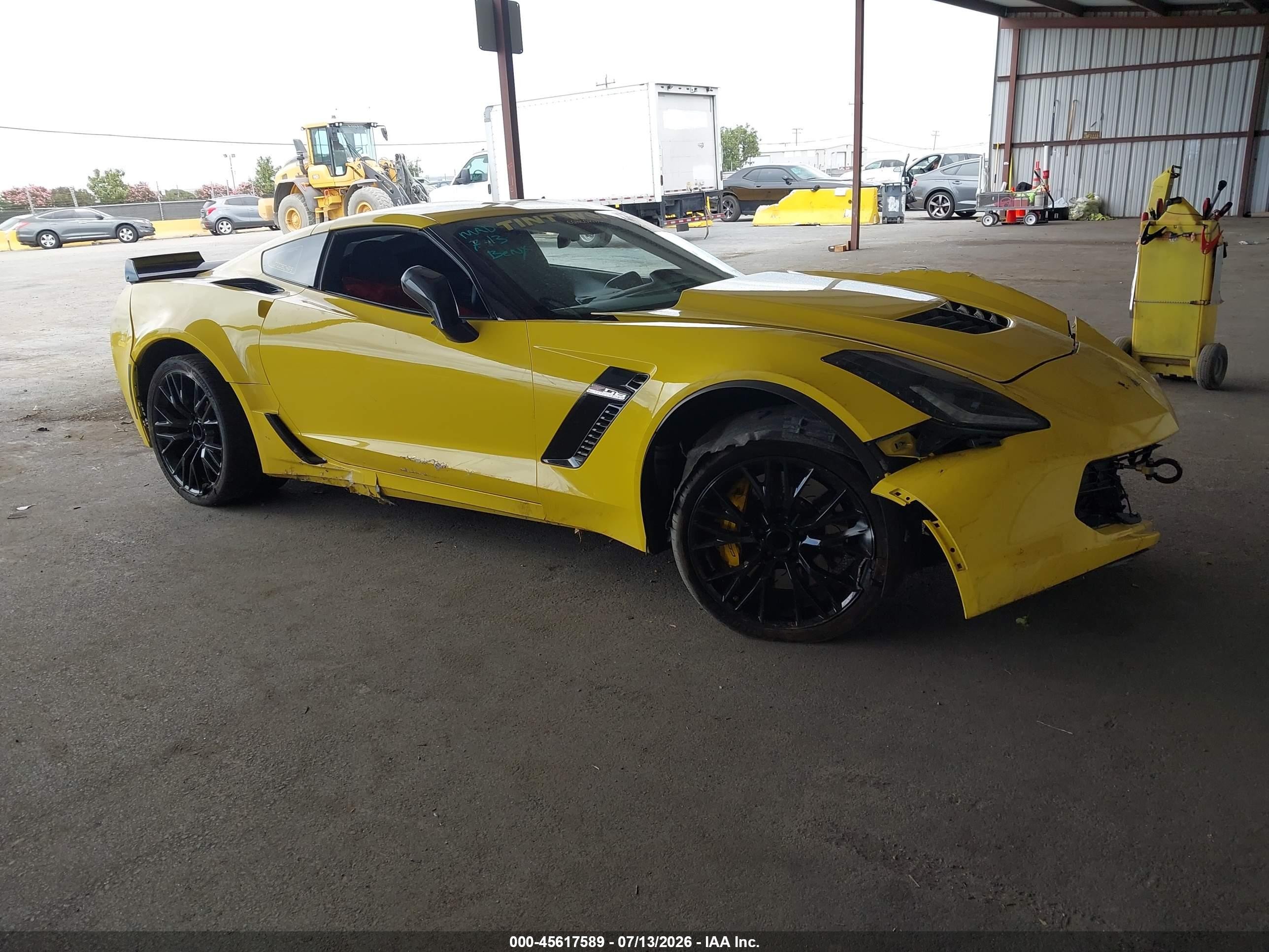 2016 Chevrolet Corvette Z06 Yellow vin: 1G1YU2D6XG5607286