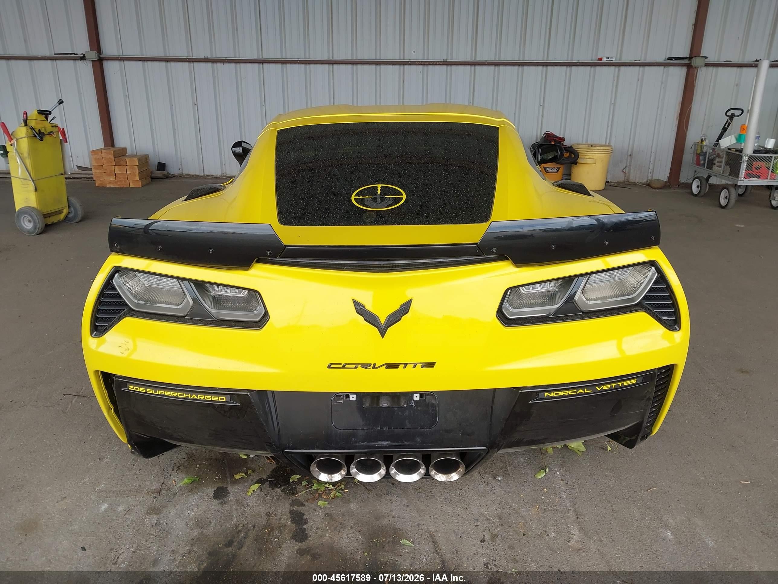 2016 Chevrolet Corvette Z06 Желтый vin: 1G1YU2D6XG5607286