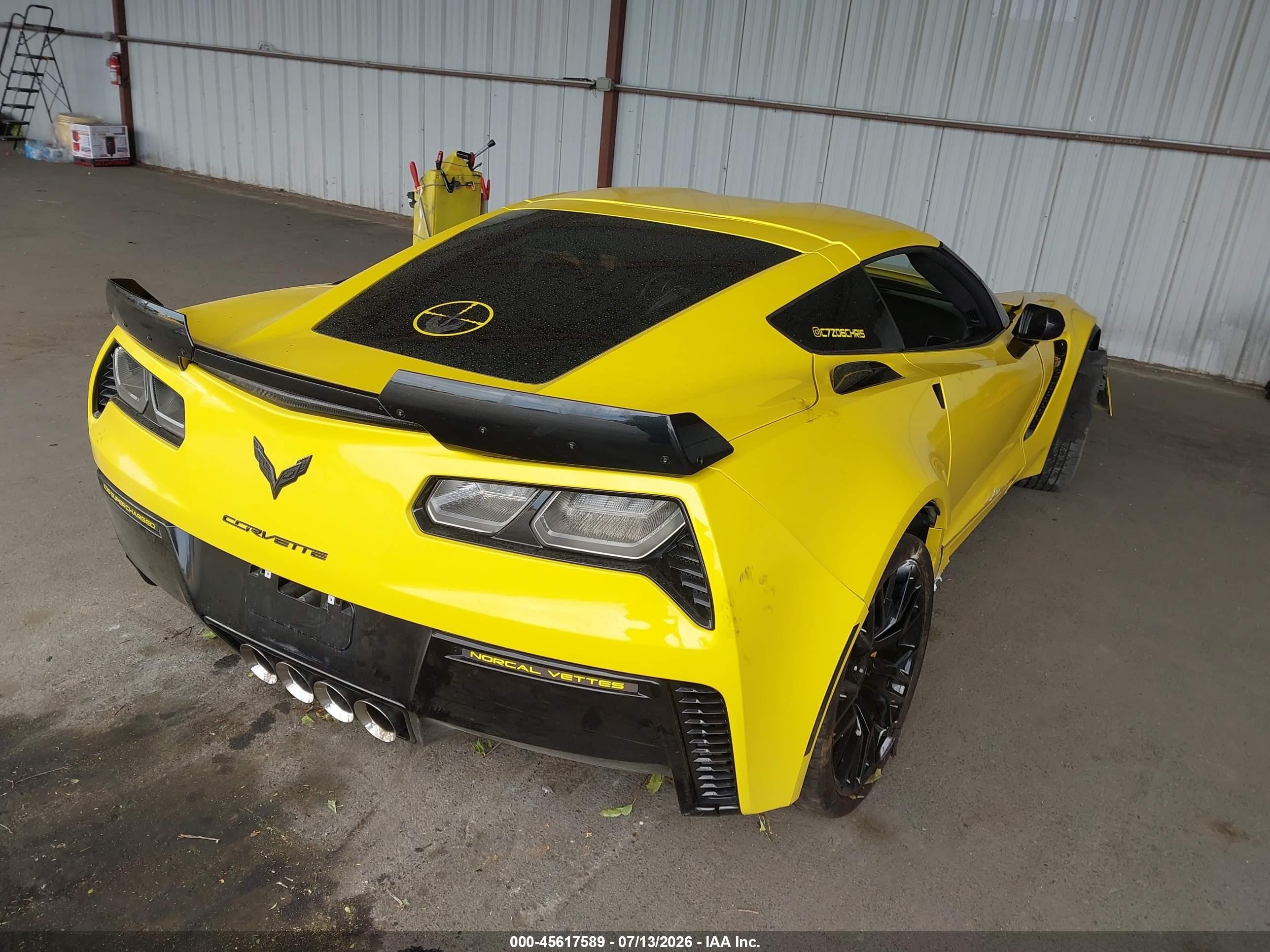 2016 Chevrolet Corvette Z06 Желтый vin: 1G1YU2D6XG5607286