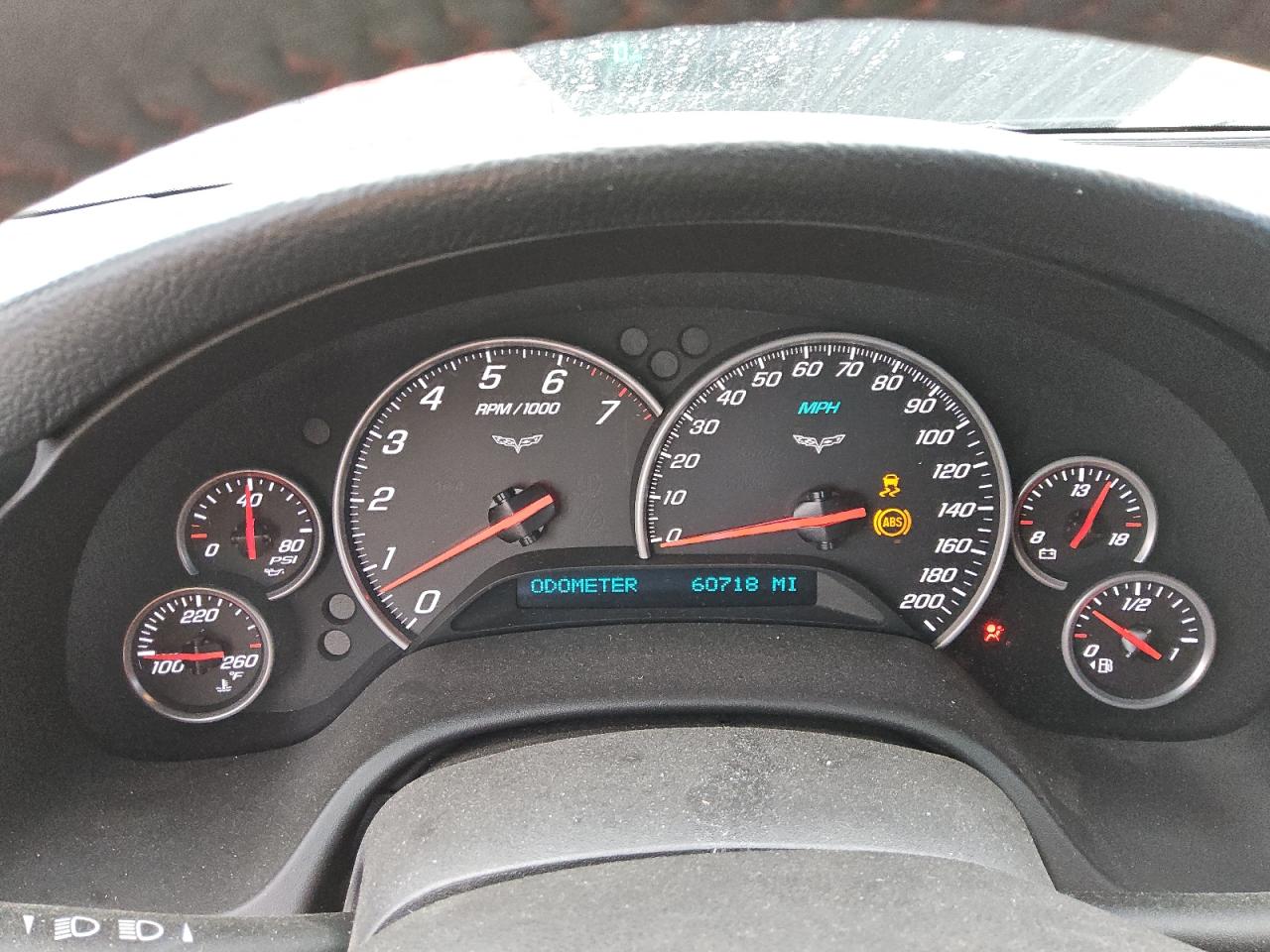 2012 Chevrolet Corvette Grand Sport Black vin: 1G1YW3DW1C5106460 Damage: Warning Light - Air Bag, On, Unacceptable