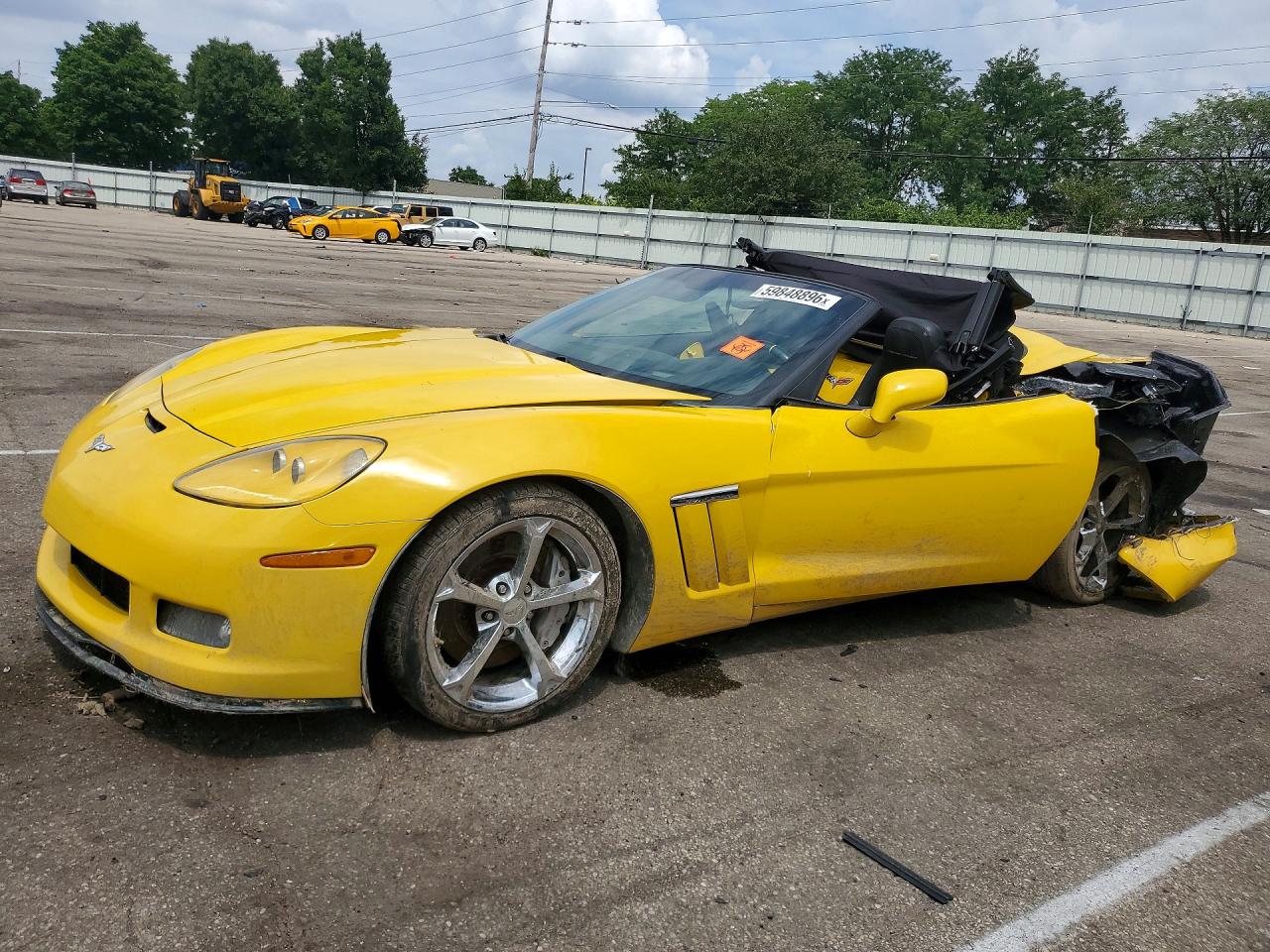 2011 Chevrolet Corvette Grand Sport Желтый vin: 1G1YW3DW5B5111532