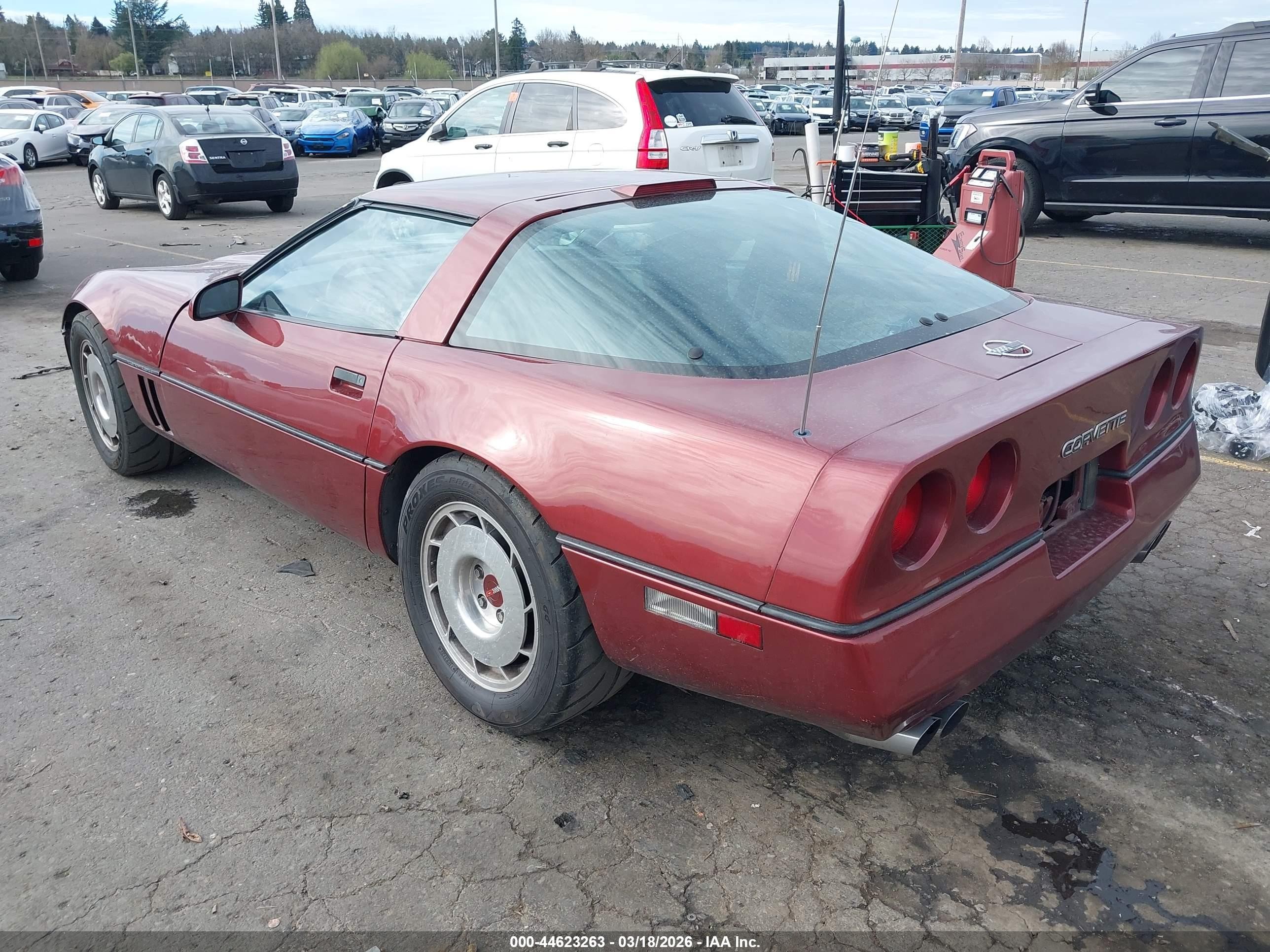 1986 Chevrolet Corvette   Burgundy vin: 1G1YY0789G5117153