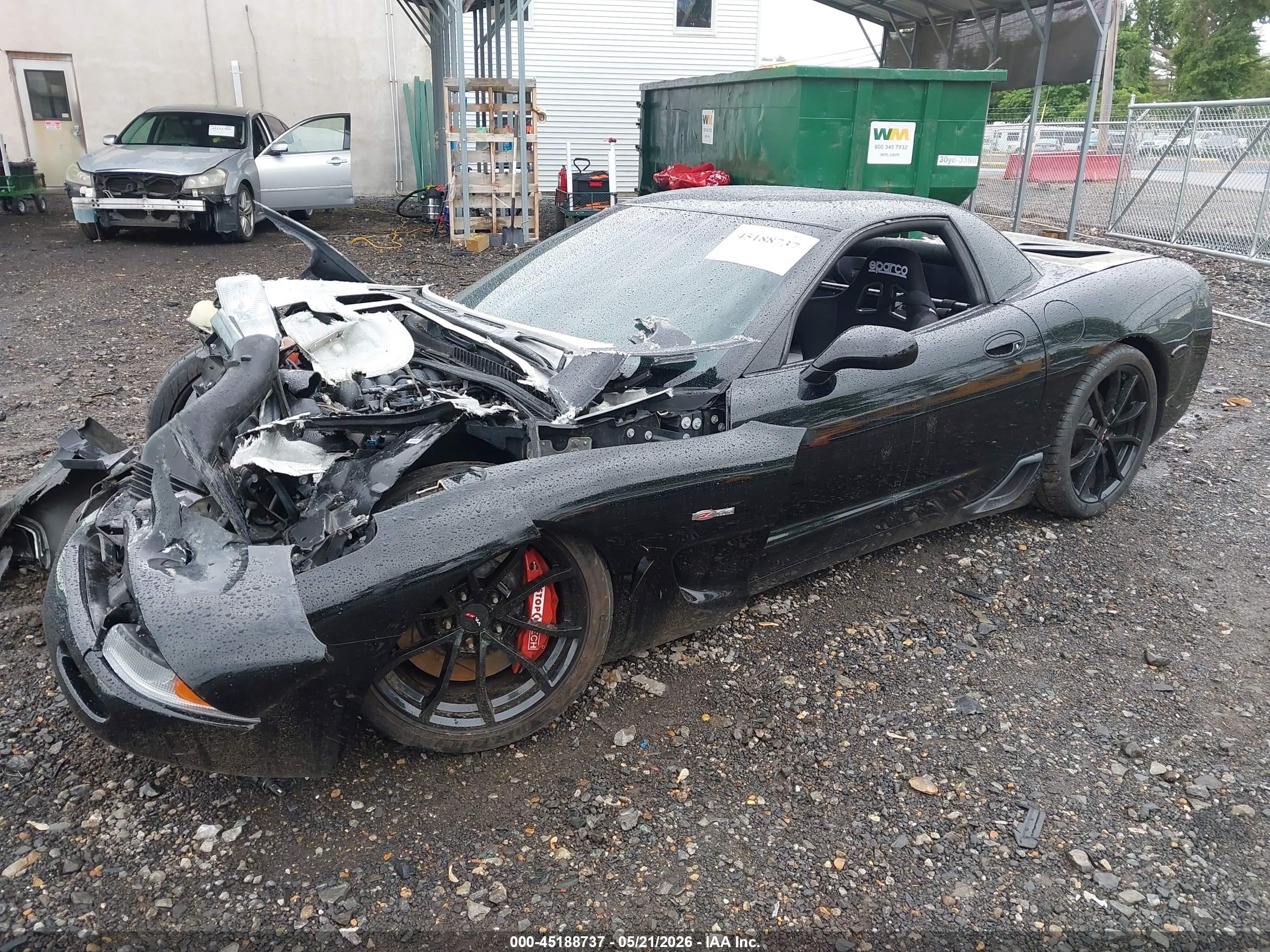 2003 Chevrolet Corvette Z06 Hardtop Black vin: 1G1YY12S235113738