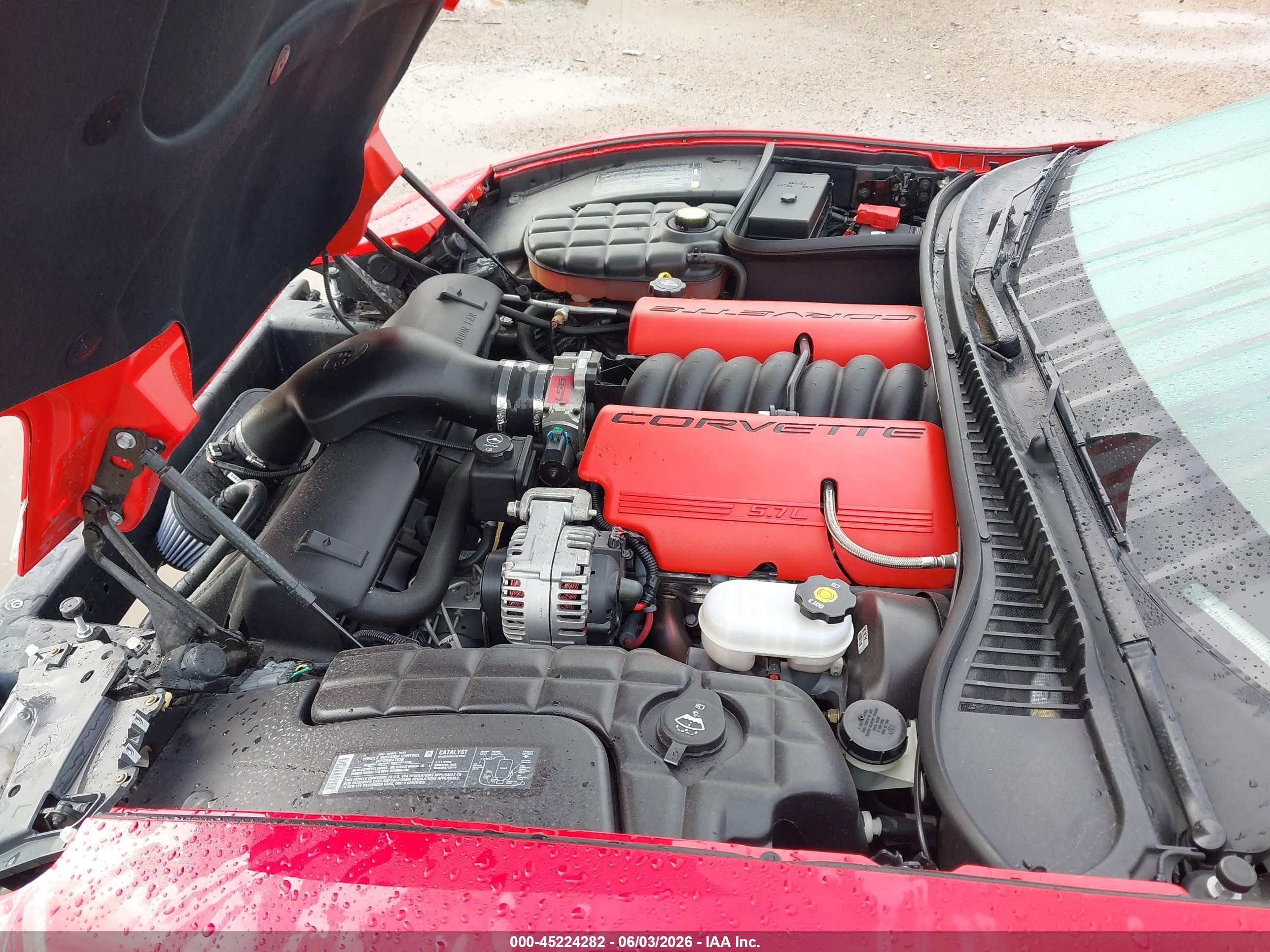 2004 Chevrolet Corvette Z06 Hardtop Red vin: 1G1YY12S245111845
