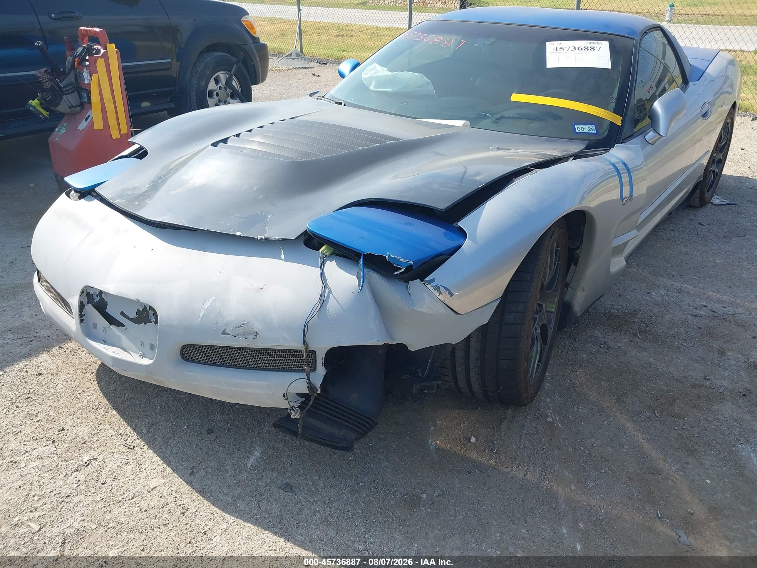 2002 Chevrolet Corvette Z06 Silver vin: 1G1YY12S525119659