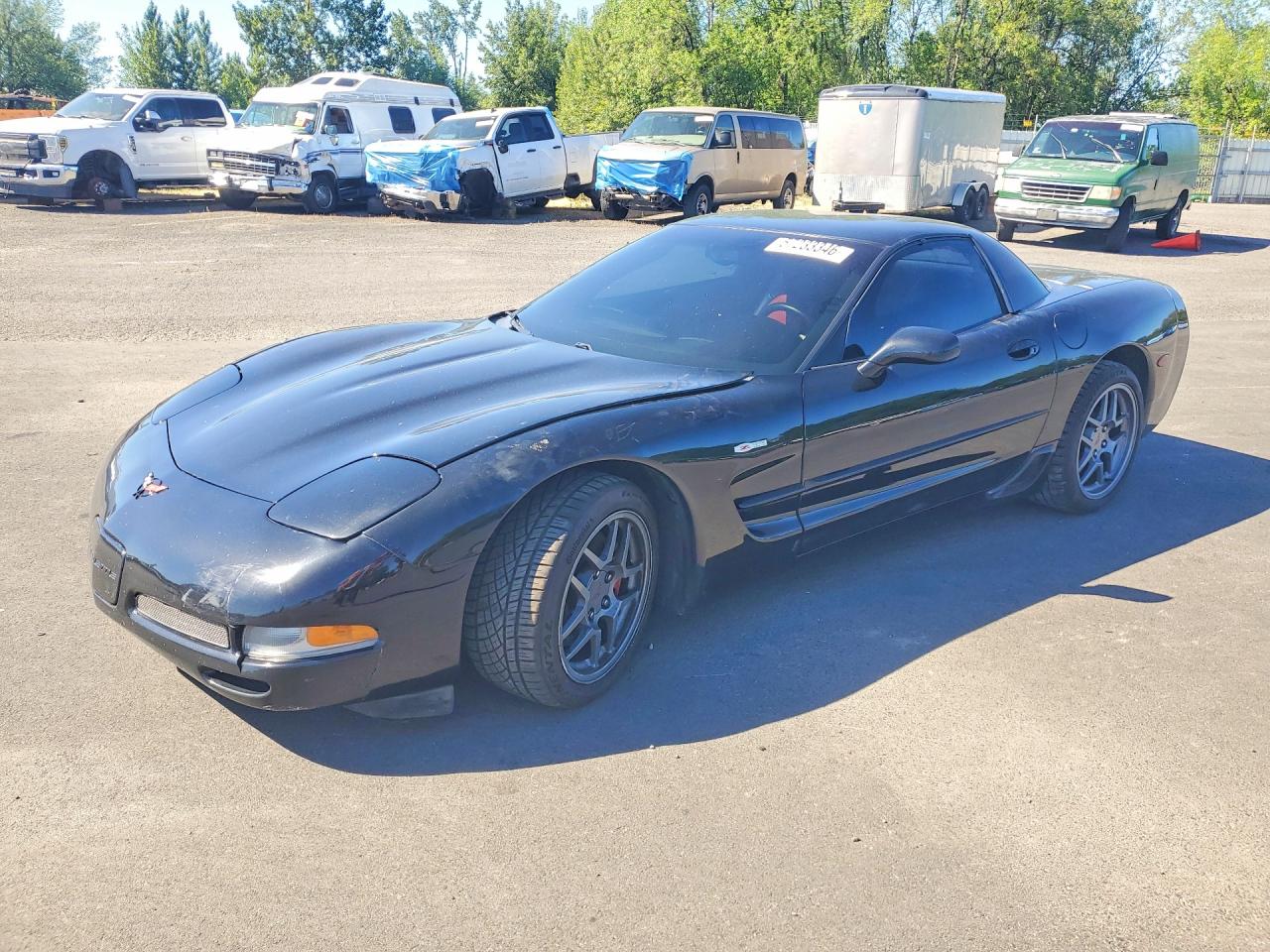 2004 Chevrolet Corvette Z06 Black vin: 1G1YY12S745105846