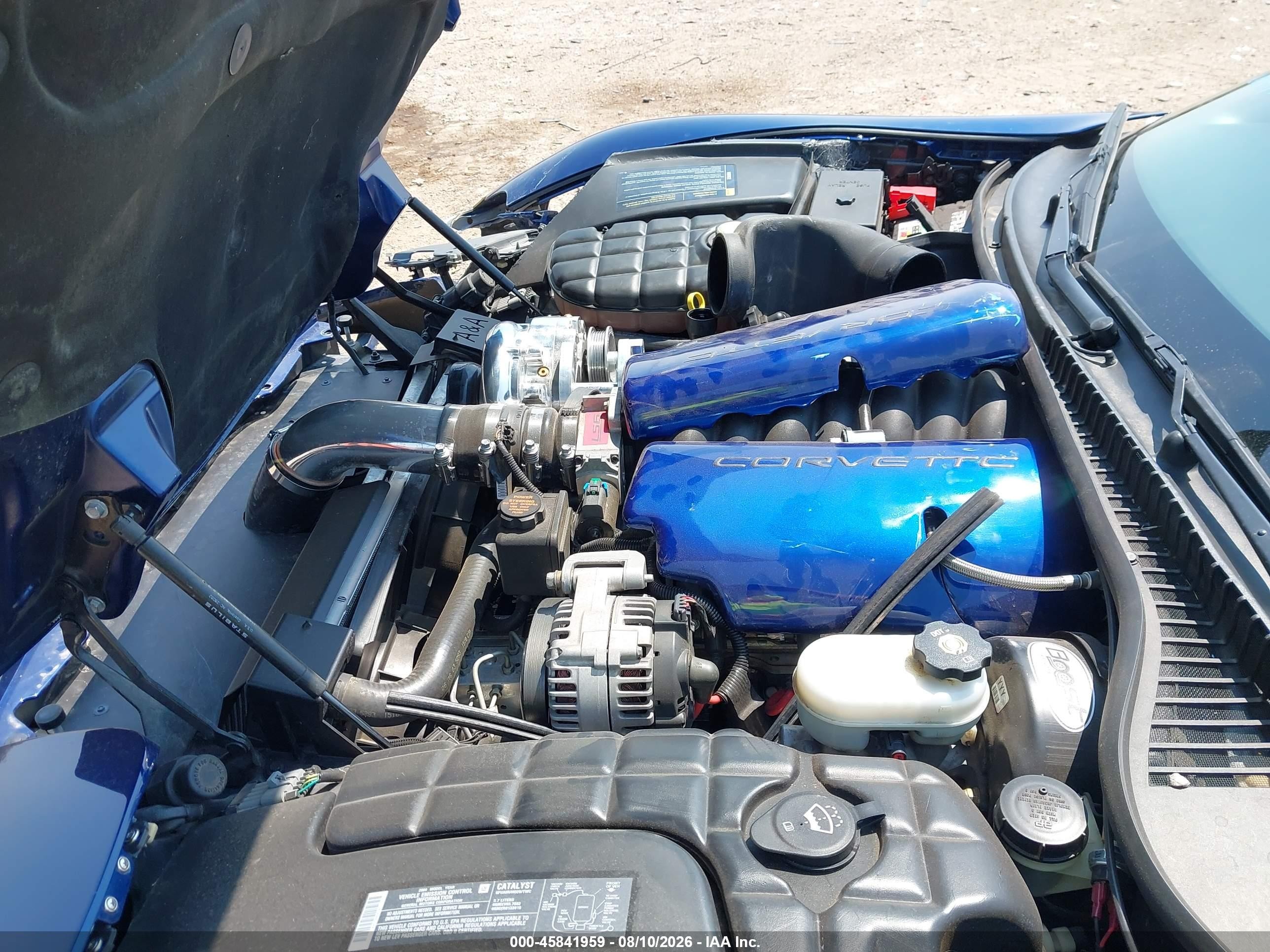 2004 Chevrolet Corvette Z06 Hardtop Blue vin: 1G1YY12S845100607