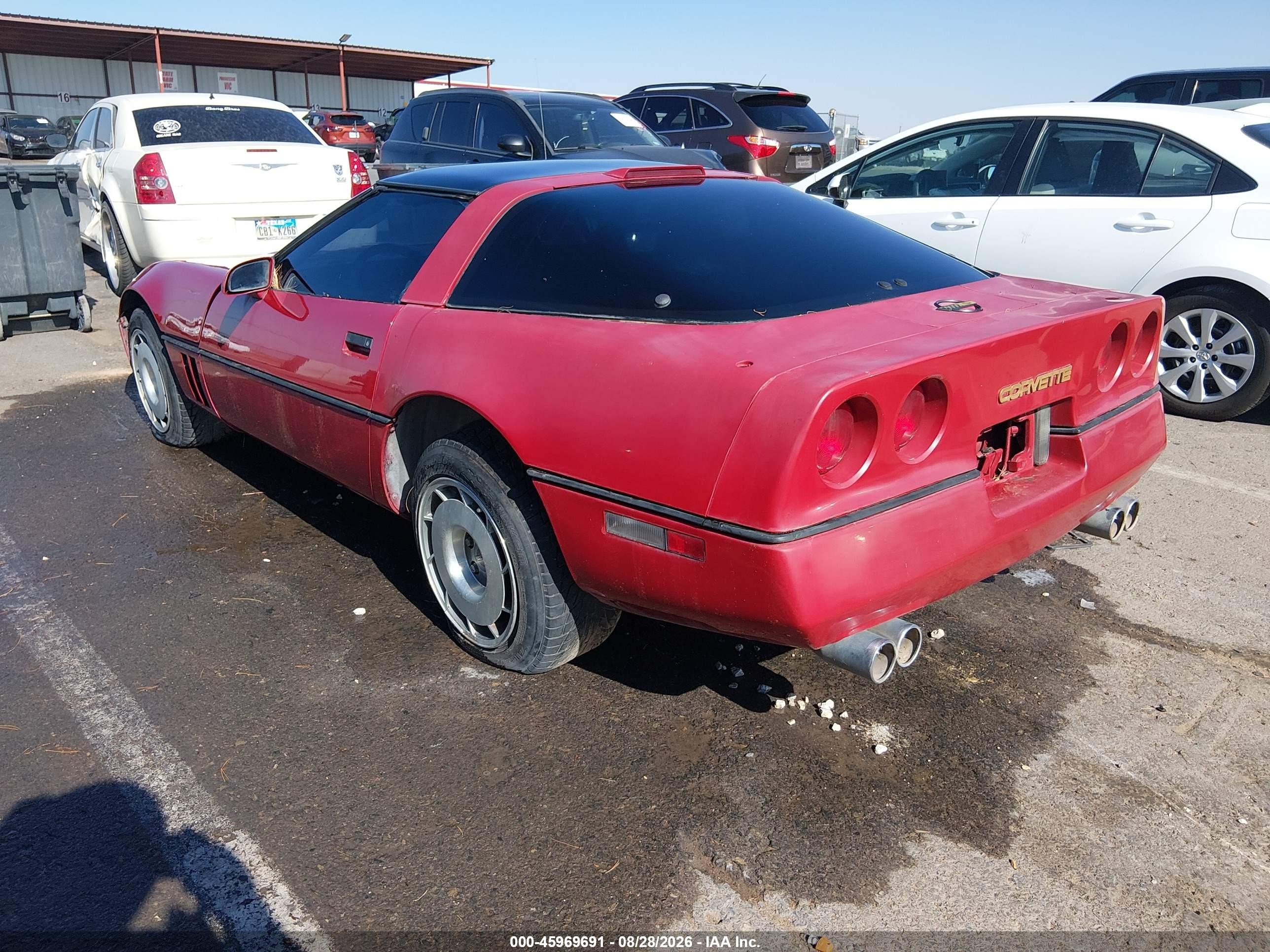 1987 Chevrolet Corvette   Red vin: 1G1YY2180H5108587