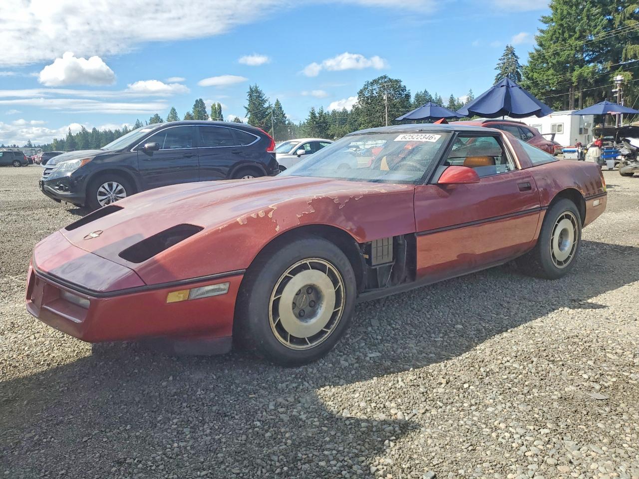 1987 Chevrolet Corvette Maroon vin: 1G1YY2181H5114950