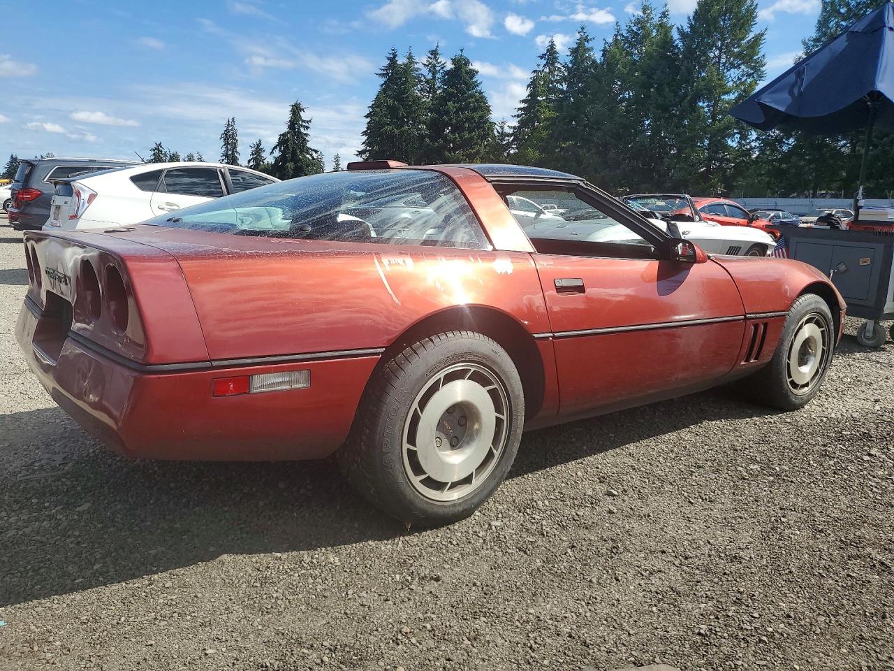 1987 Chevrolet Corvette Maroon vin: 1G1YY2181H5114950