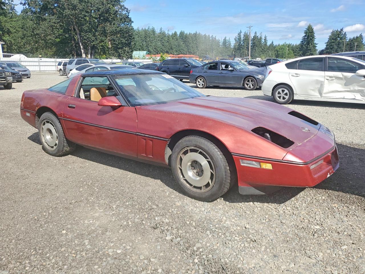 1987 Chevrolet Corvette Maroon vin: 1G1YY2181H5114950
