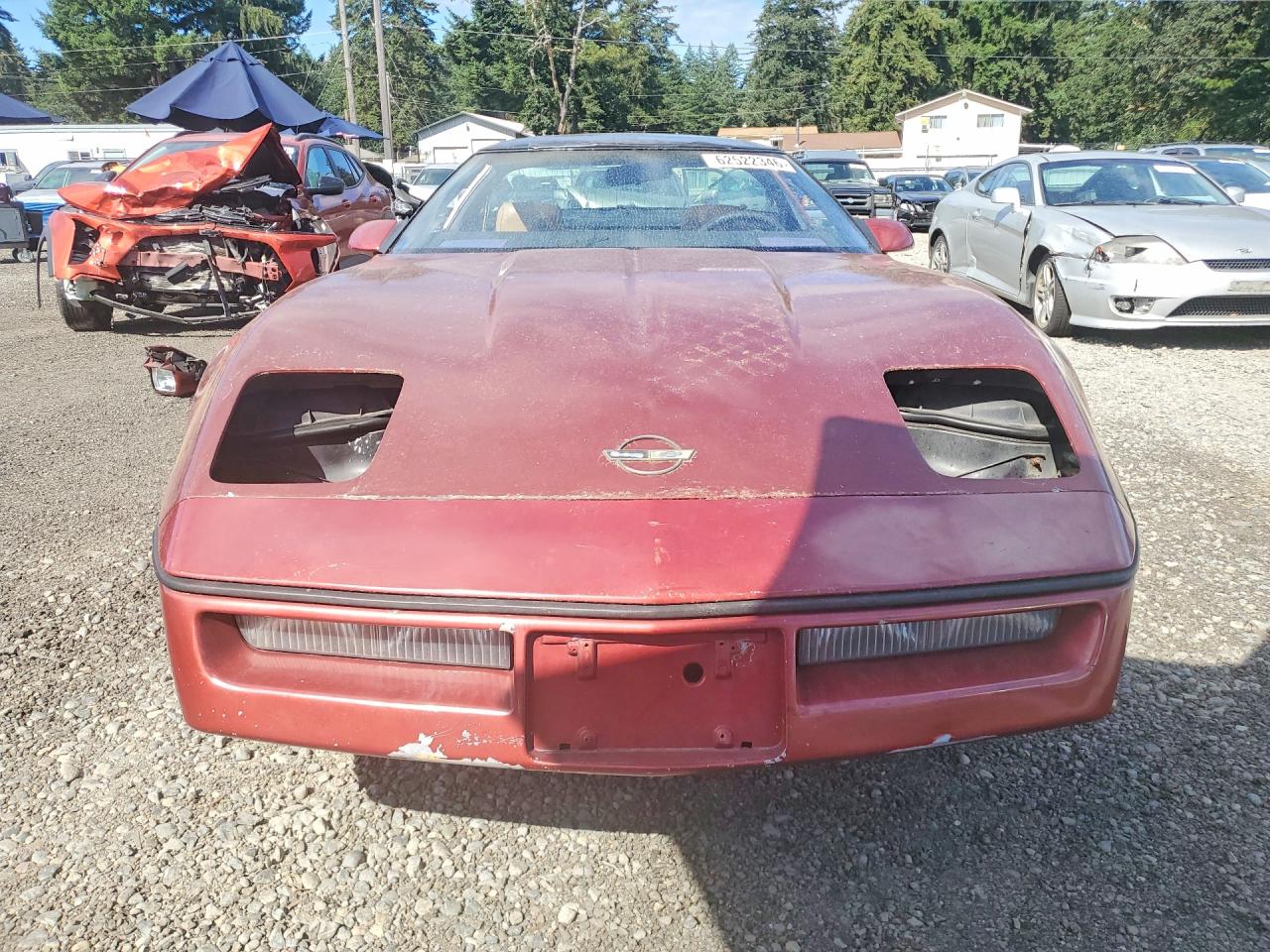 1987 Chevrolet Corvette Maroon vin: 1G1YY2181H5114950