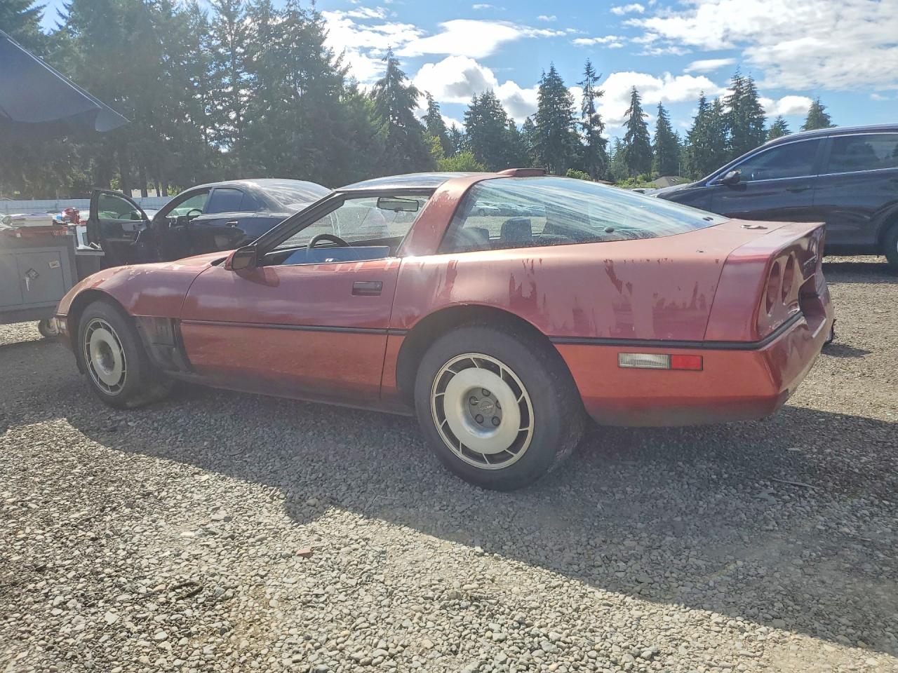 1987 Chevrolet Corvette Maroon vin: 1G1YY2181H5114950