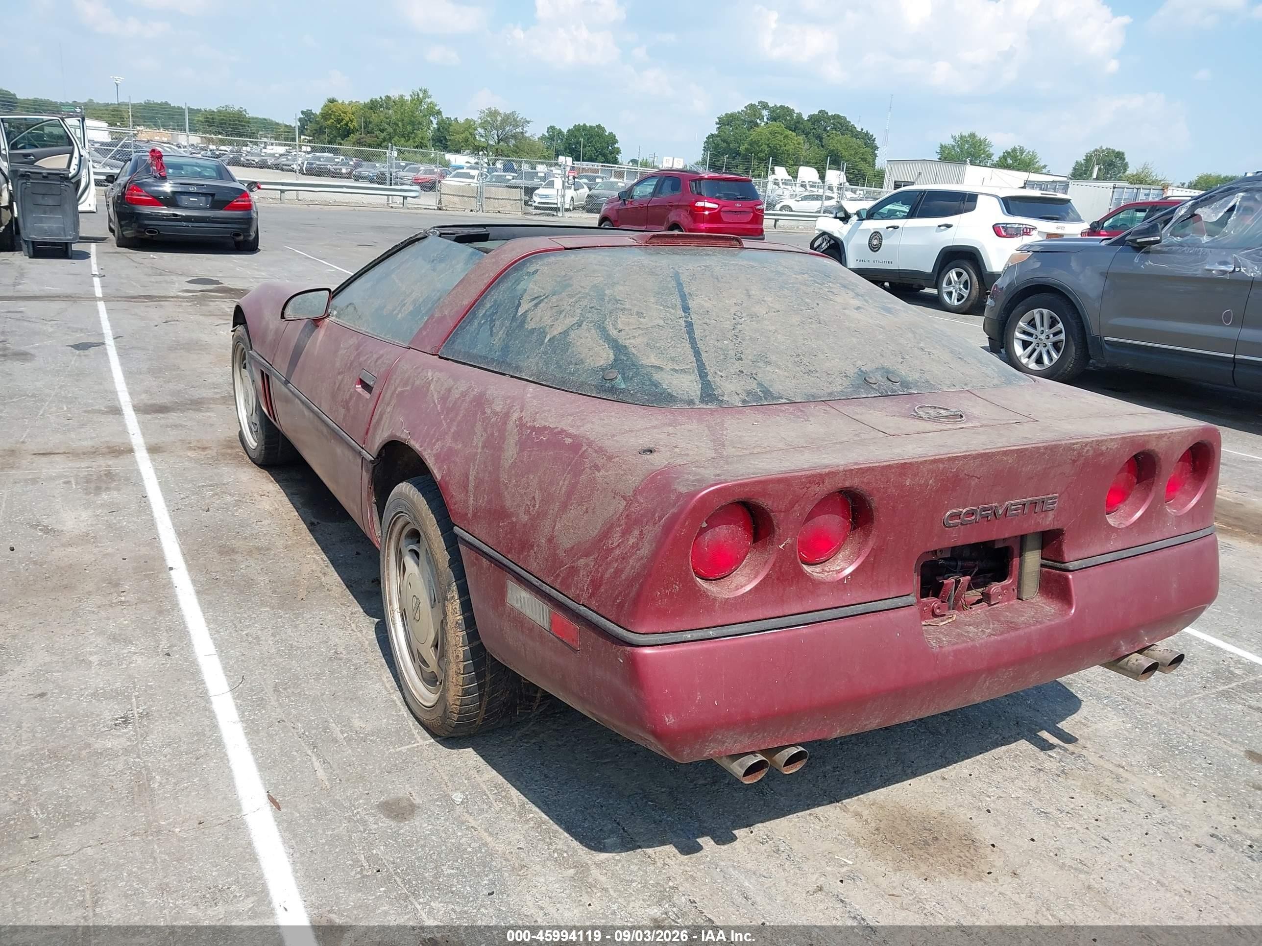 1989 Chevrolet Corvette   Burgundy vin: 1G1YY2181K5124644