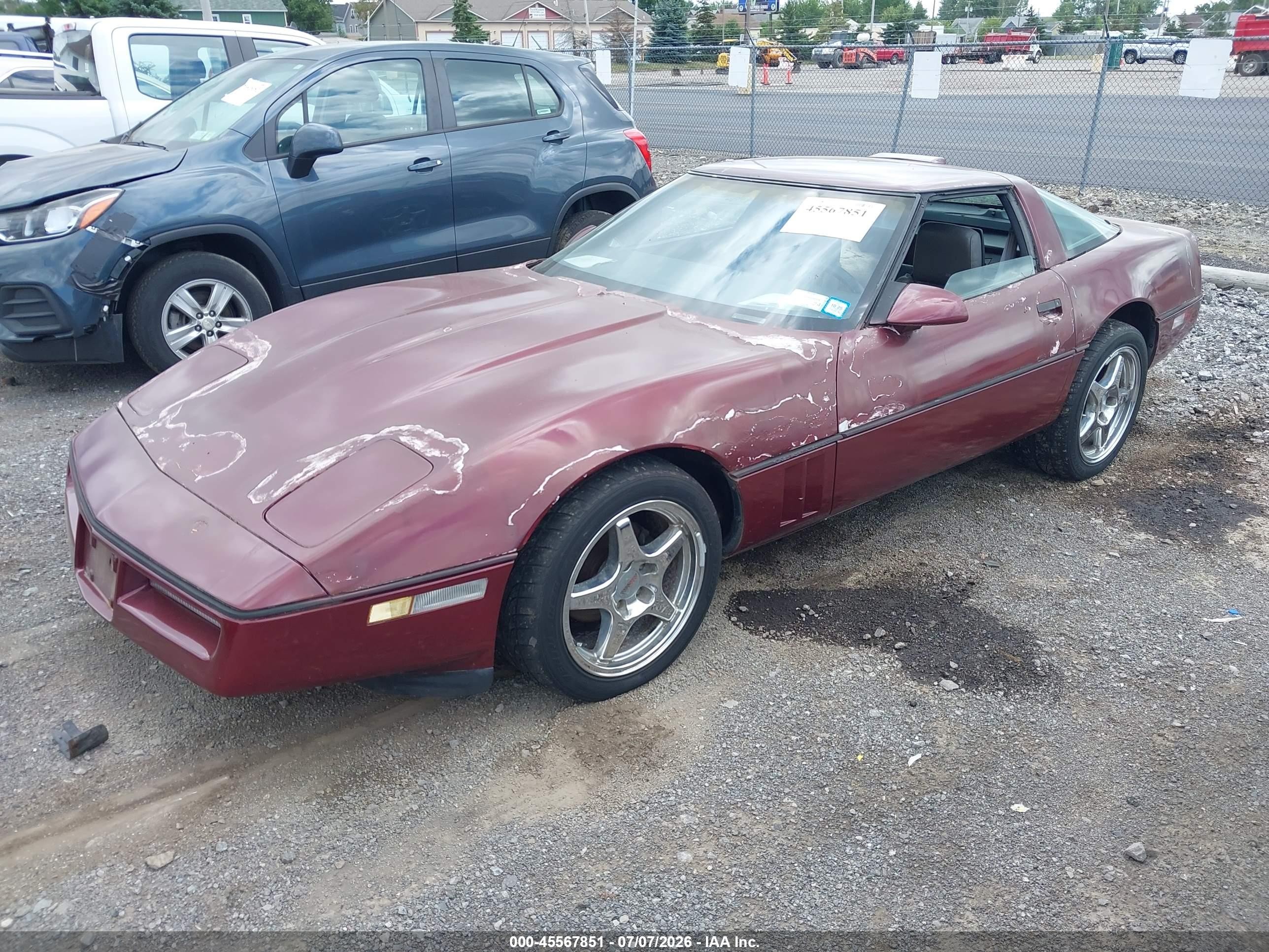 1987 Chevrolet Corvette   Бордовый vin: 1G1YY2182H5122975