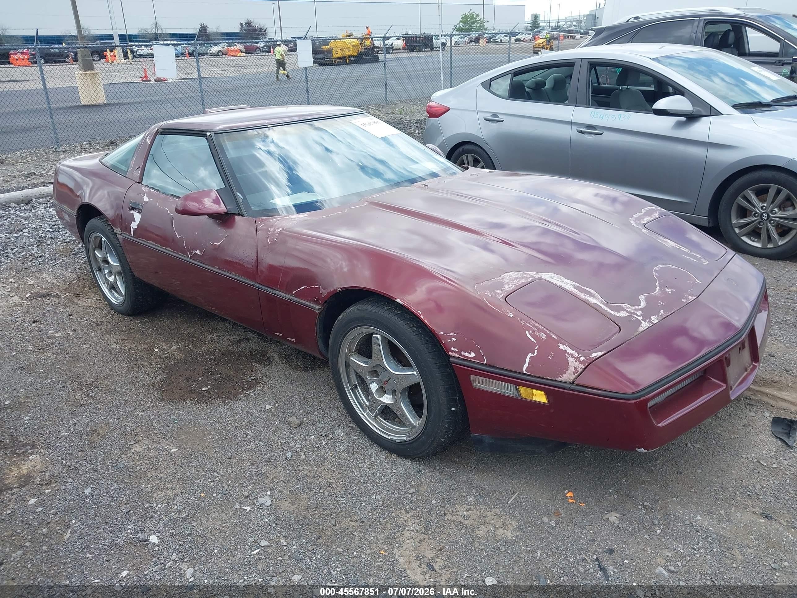 1987 Chevrolet Corvette   Бордовый vin: 1G1YY2182H5122975