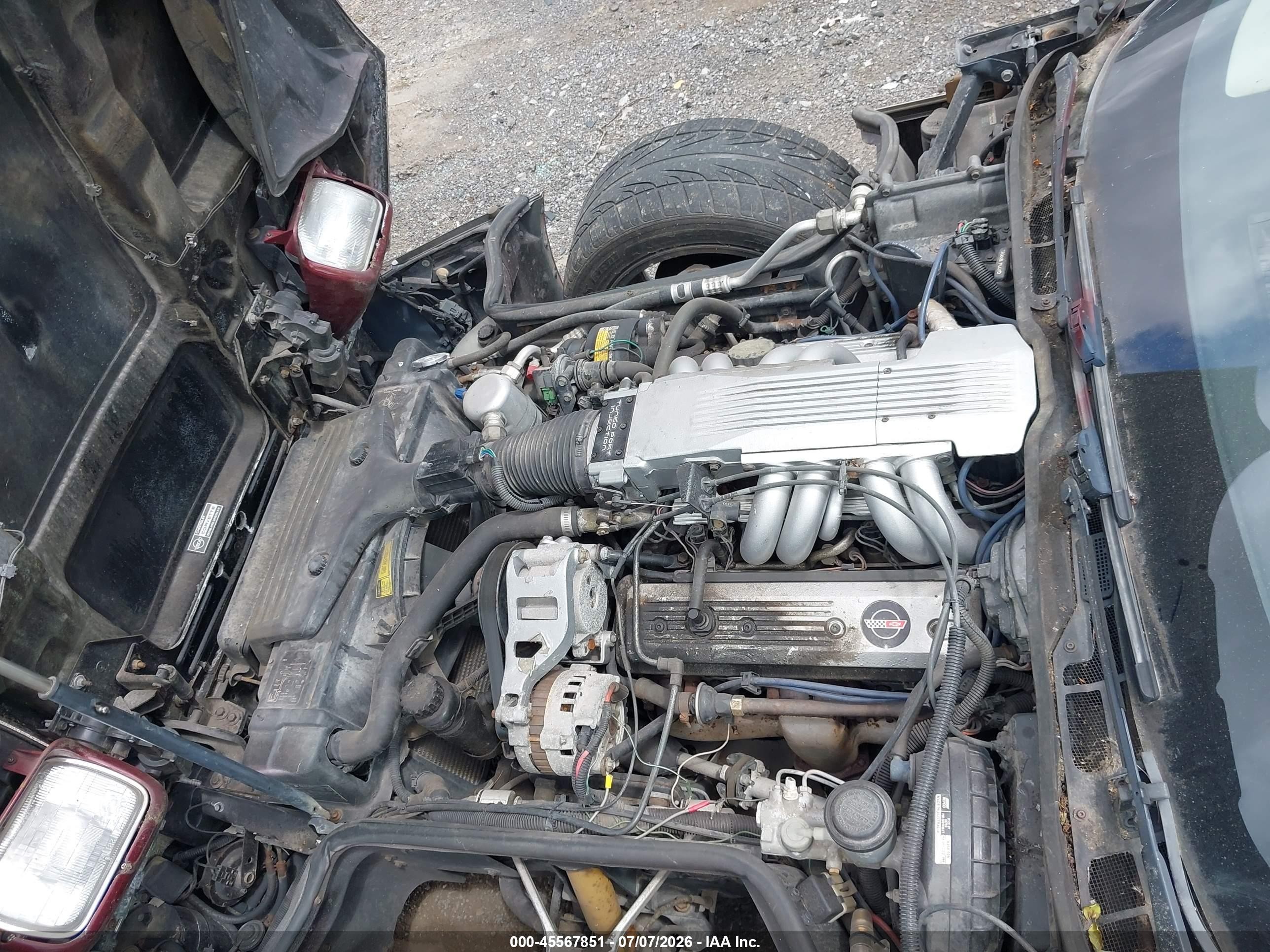 1987 Chevrolet Corvette   Бордовый vin: 1G1YY2182H5122975