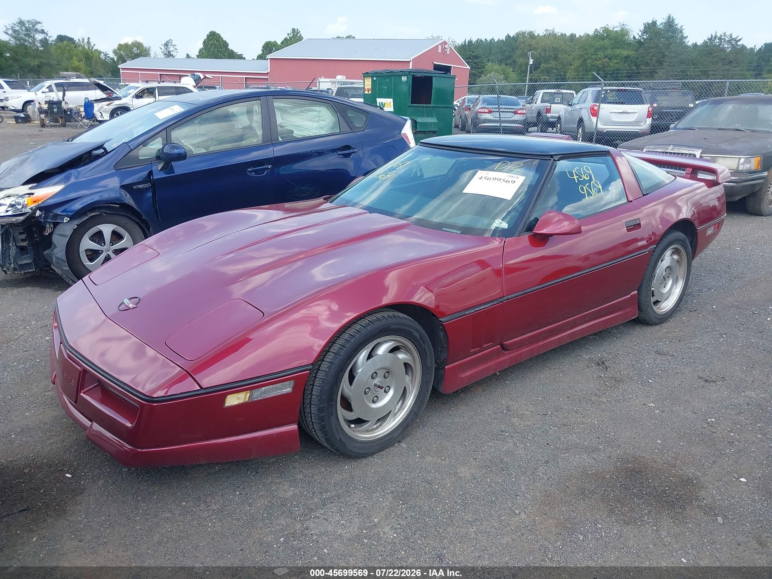 1989 Chevrolet Corvette   Red vin: 1G1YY2185K5113596