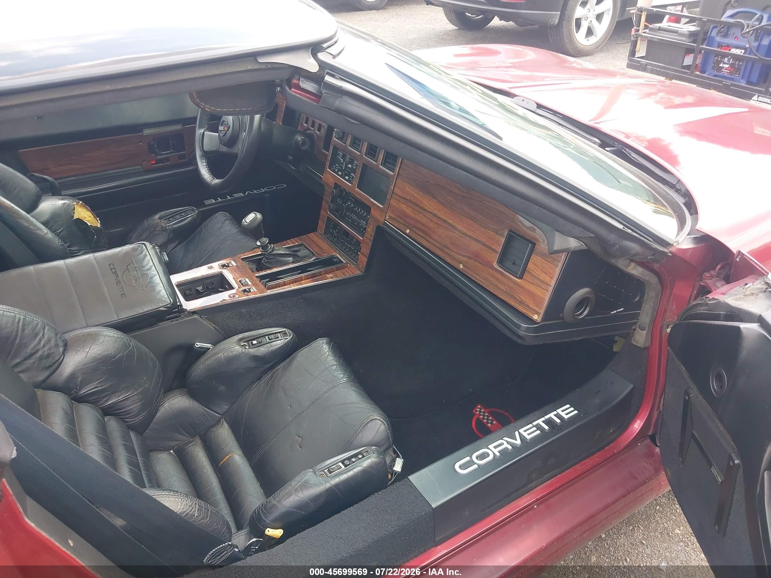1989 Chevrolet Corvette   Red vin: 1G1YY2185K5113596