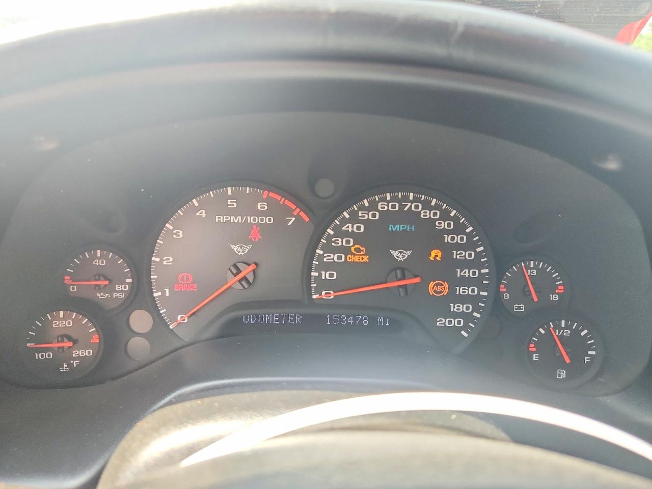 1998 Chevrolet Corvette Red vin: 1G1YY22G1W5128964