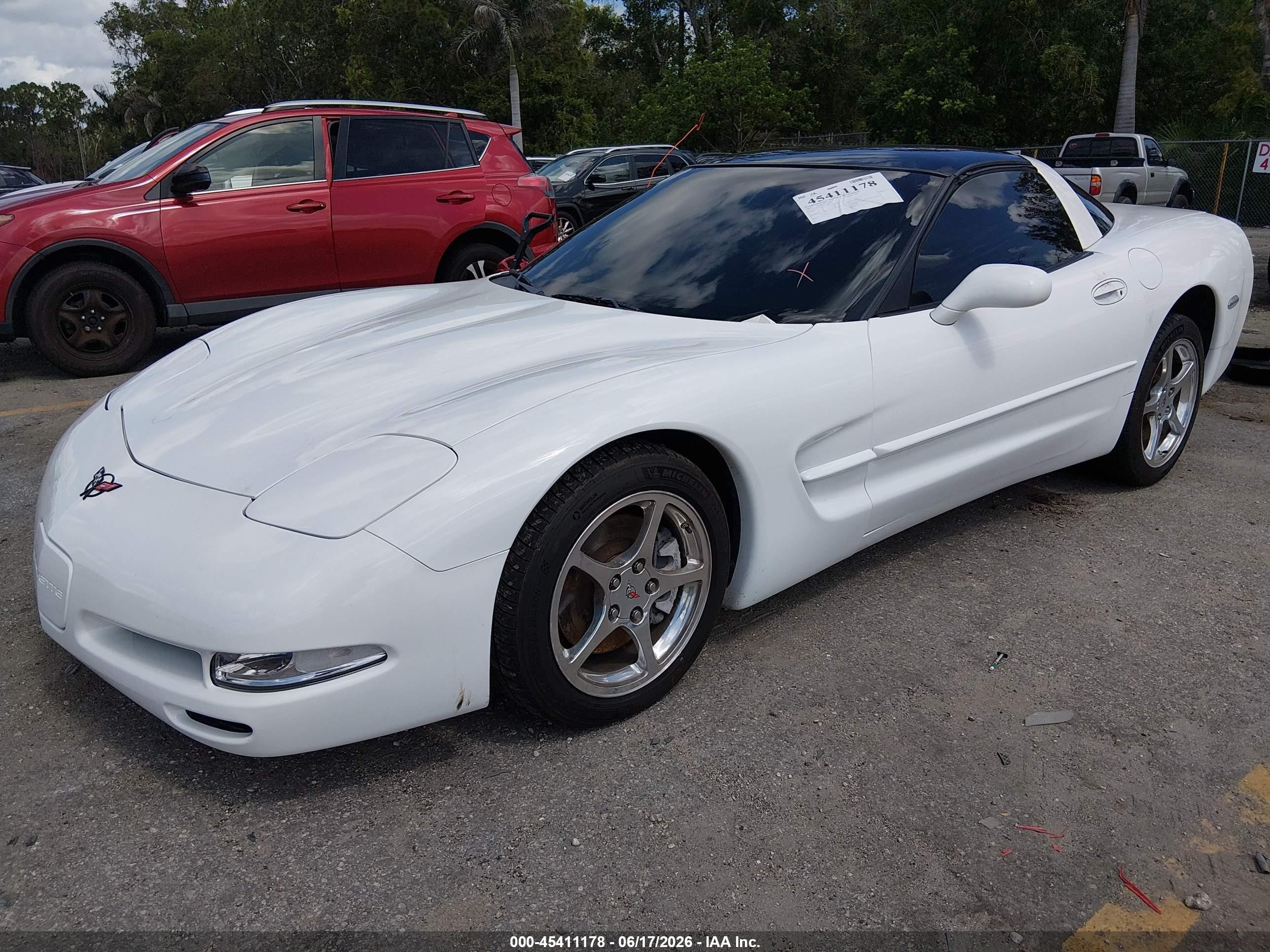 2004 Chevrolet Corvette   White vin: 1G1YY22G345128574