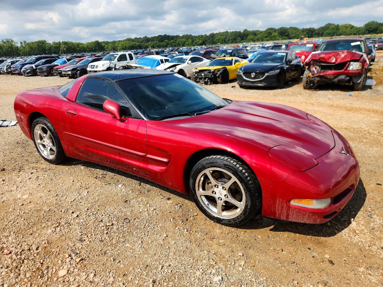 2002 Chevrolet Corvette Red vin: 1G1YY22G525107920