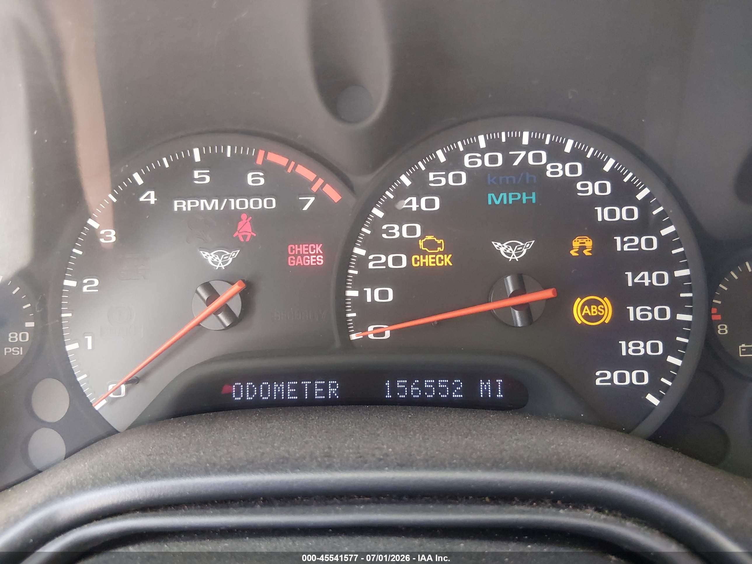 2000 Chevrolet Corvette   Серебряный vin: 1G1YY22G7Y5116451
