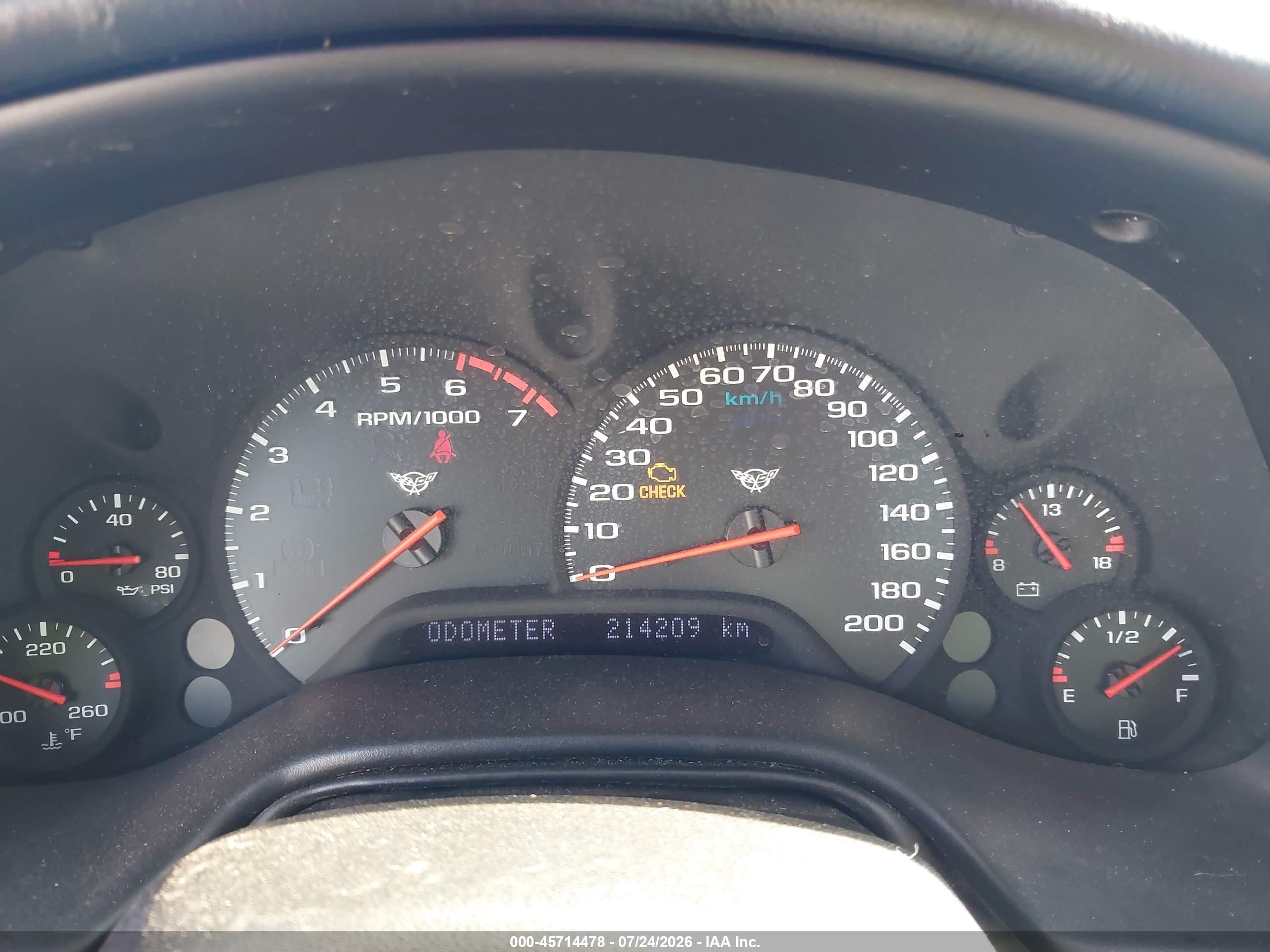 1997 Chevrolet Corvette   Black vin: 1G1YY22G8V5104238