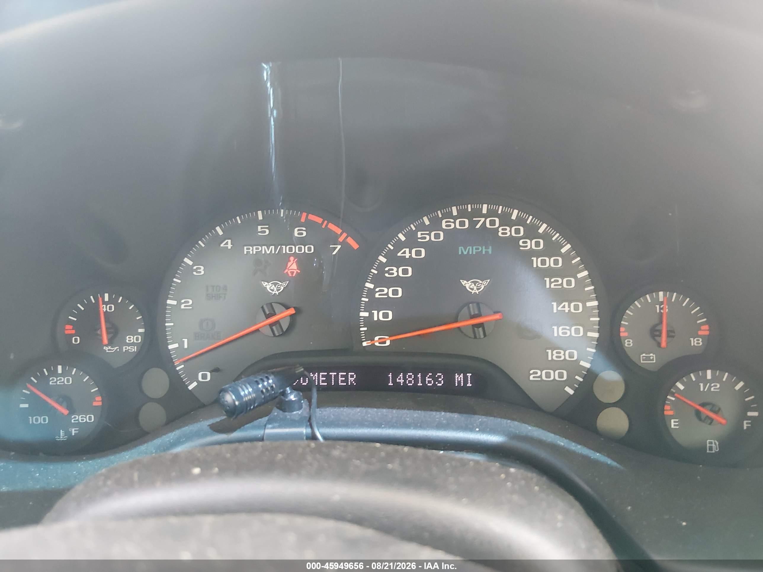 2000 Chevrolet Corvette Red vin: 1G1YY22GXY5103595