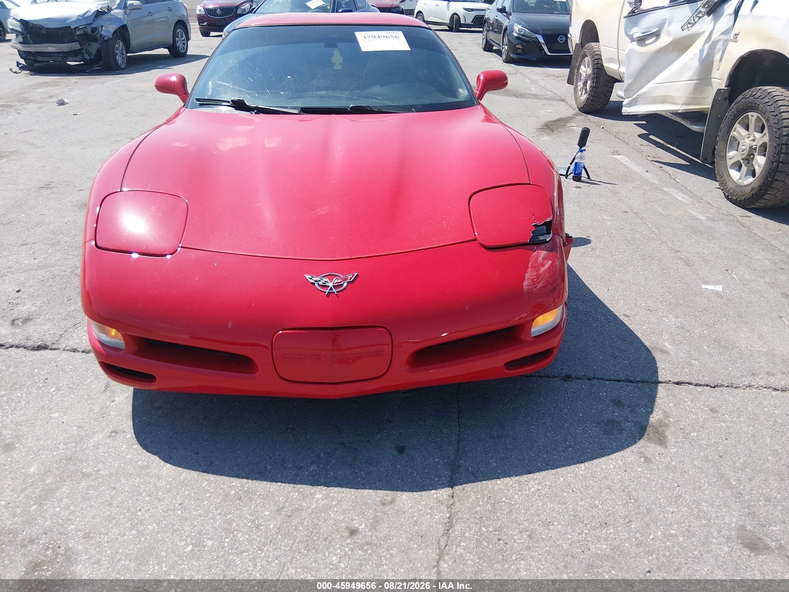 2000 Chevrolet Corvette Red vin: 1G1YY22GXY5103595